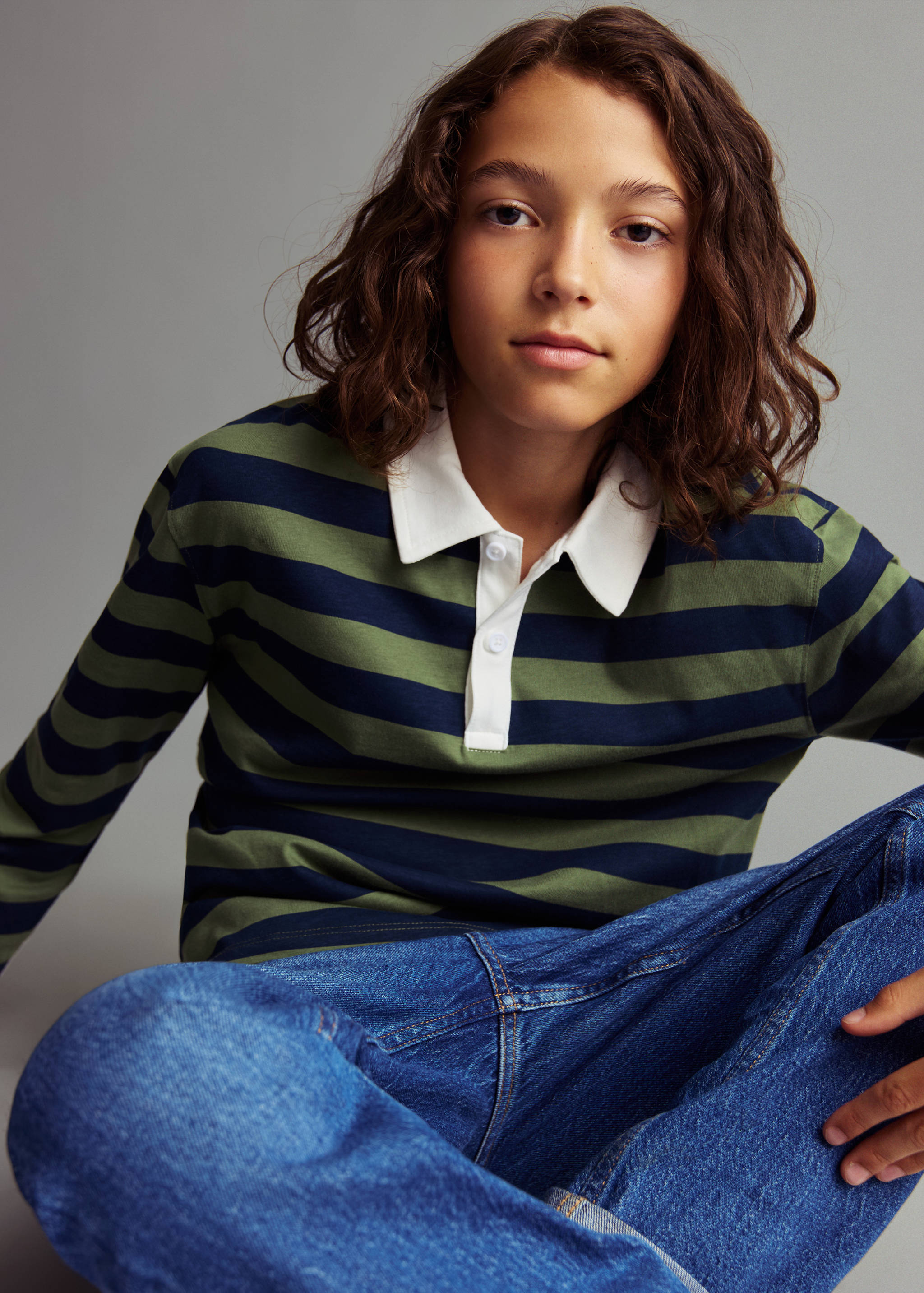 Polo rayas algodón - Plano medio