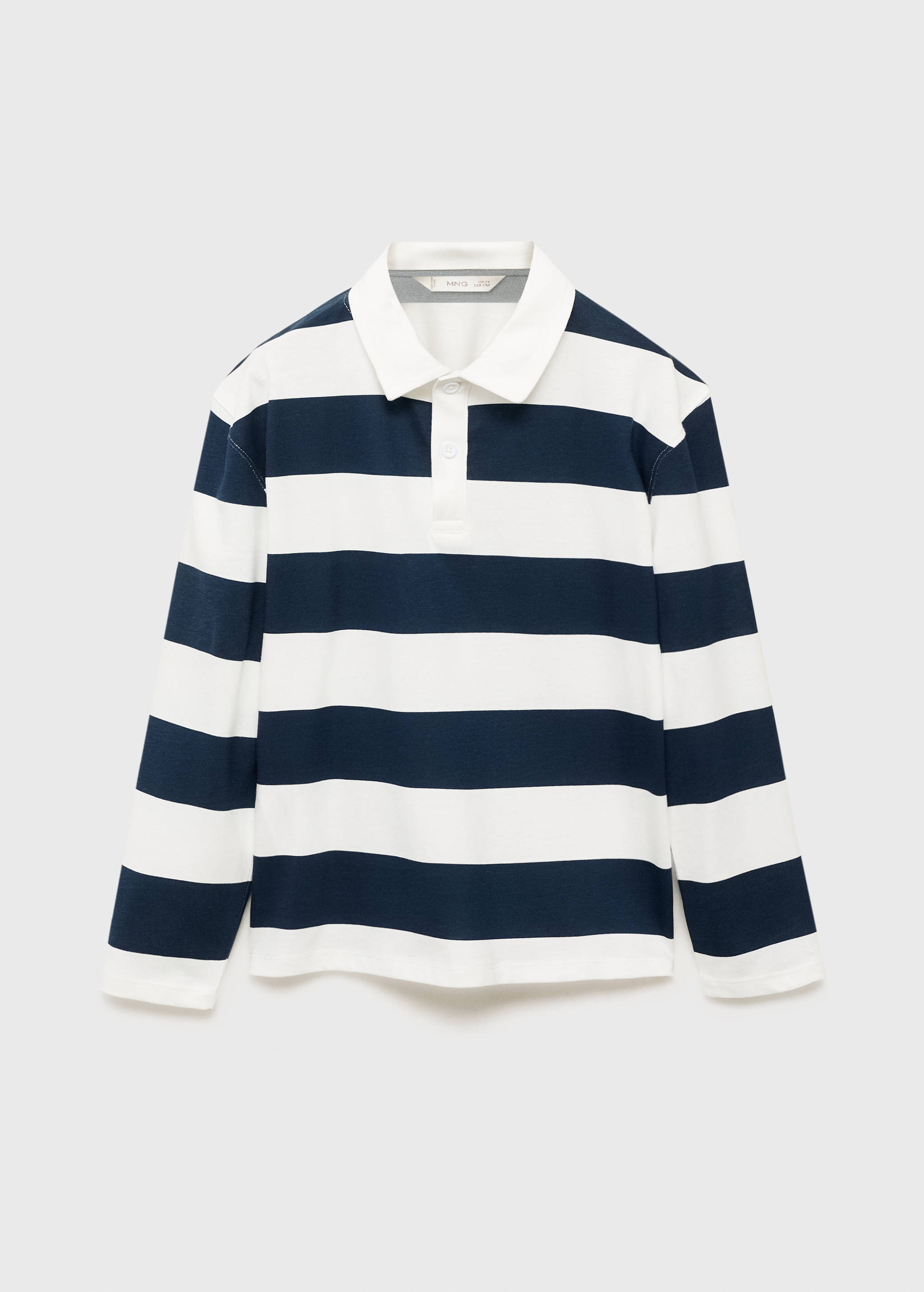 Striped cotton polo shirt - Article without model