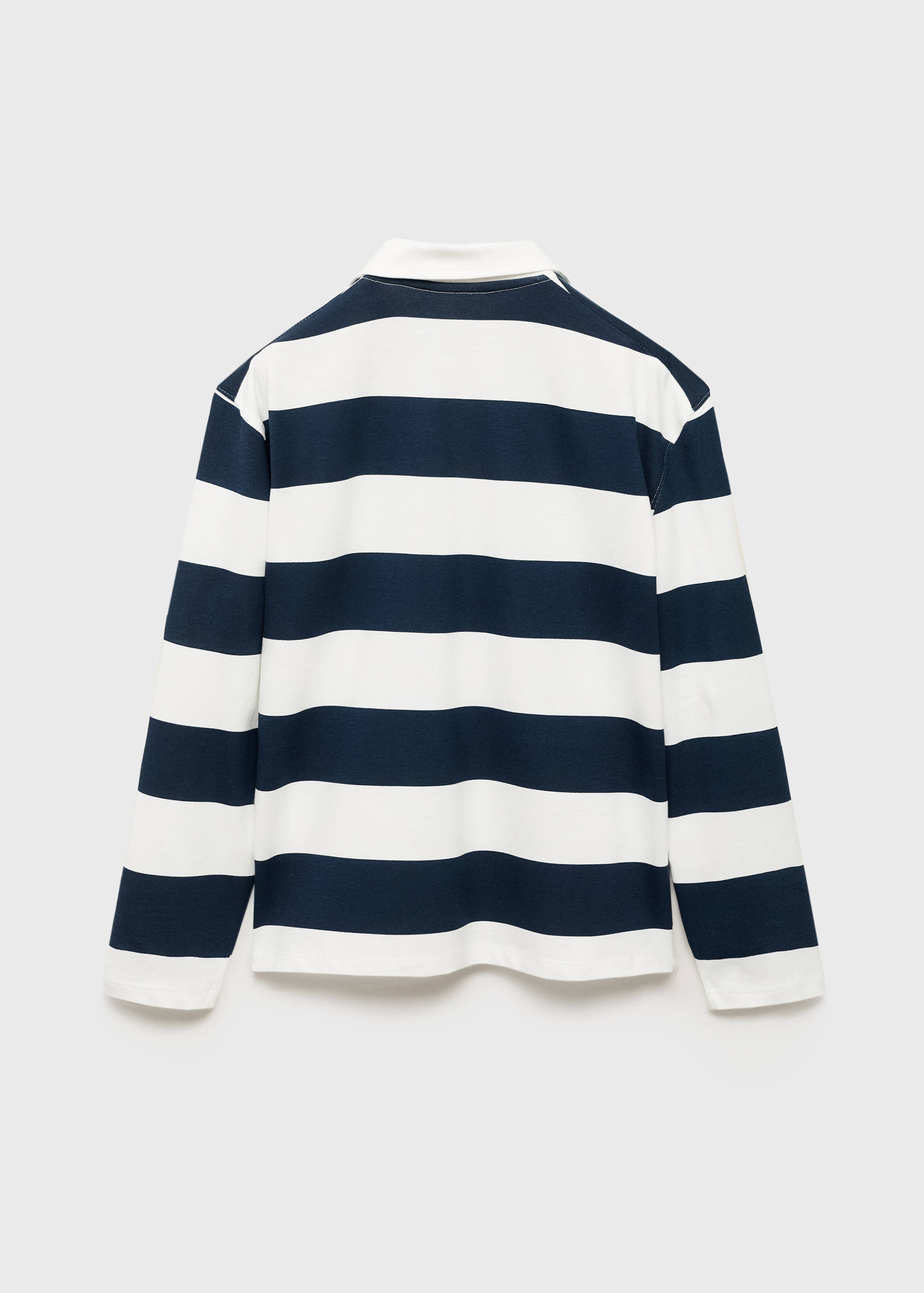 Striped cotton polo shirt - Reverse of the article