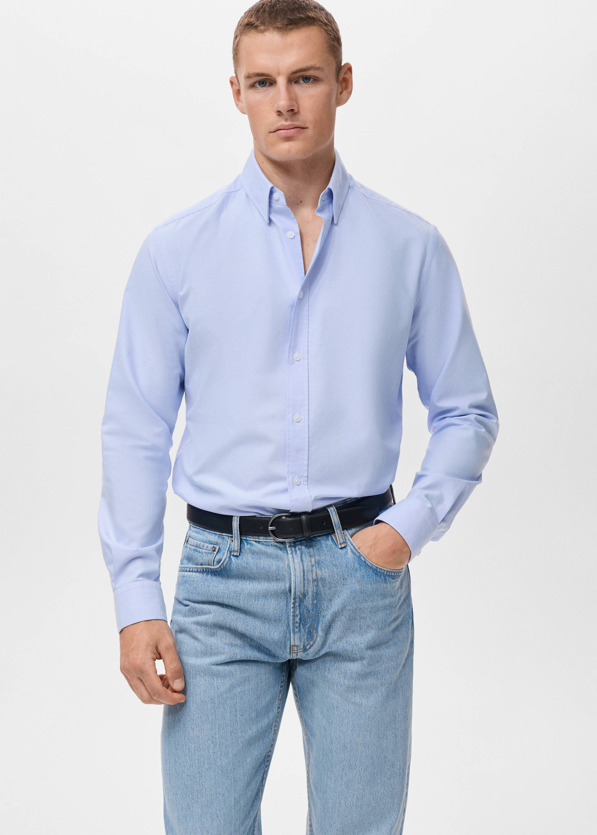 100% cotton Oxford shirt - Medium plane