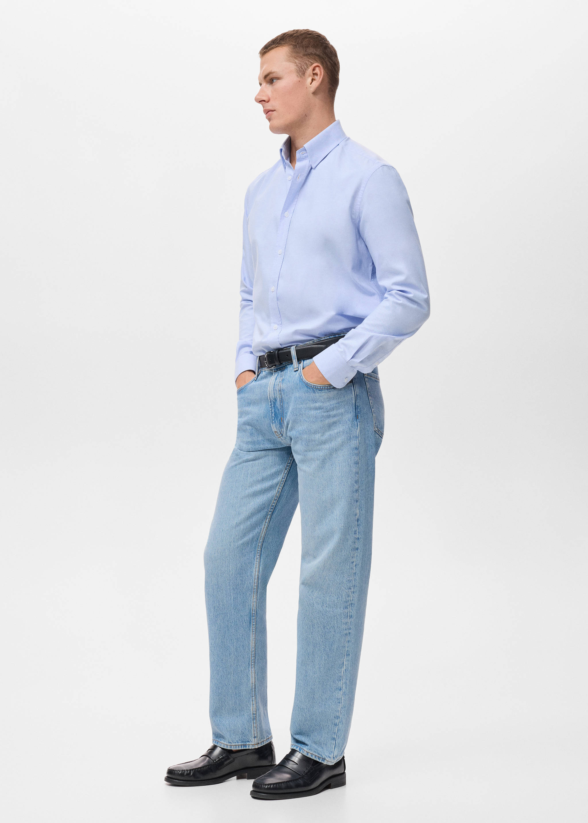 100% cotton Oxford shirt - Details of the article 2