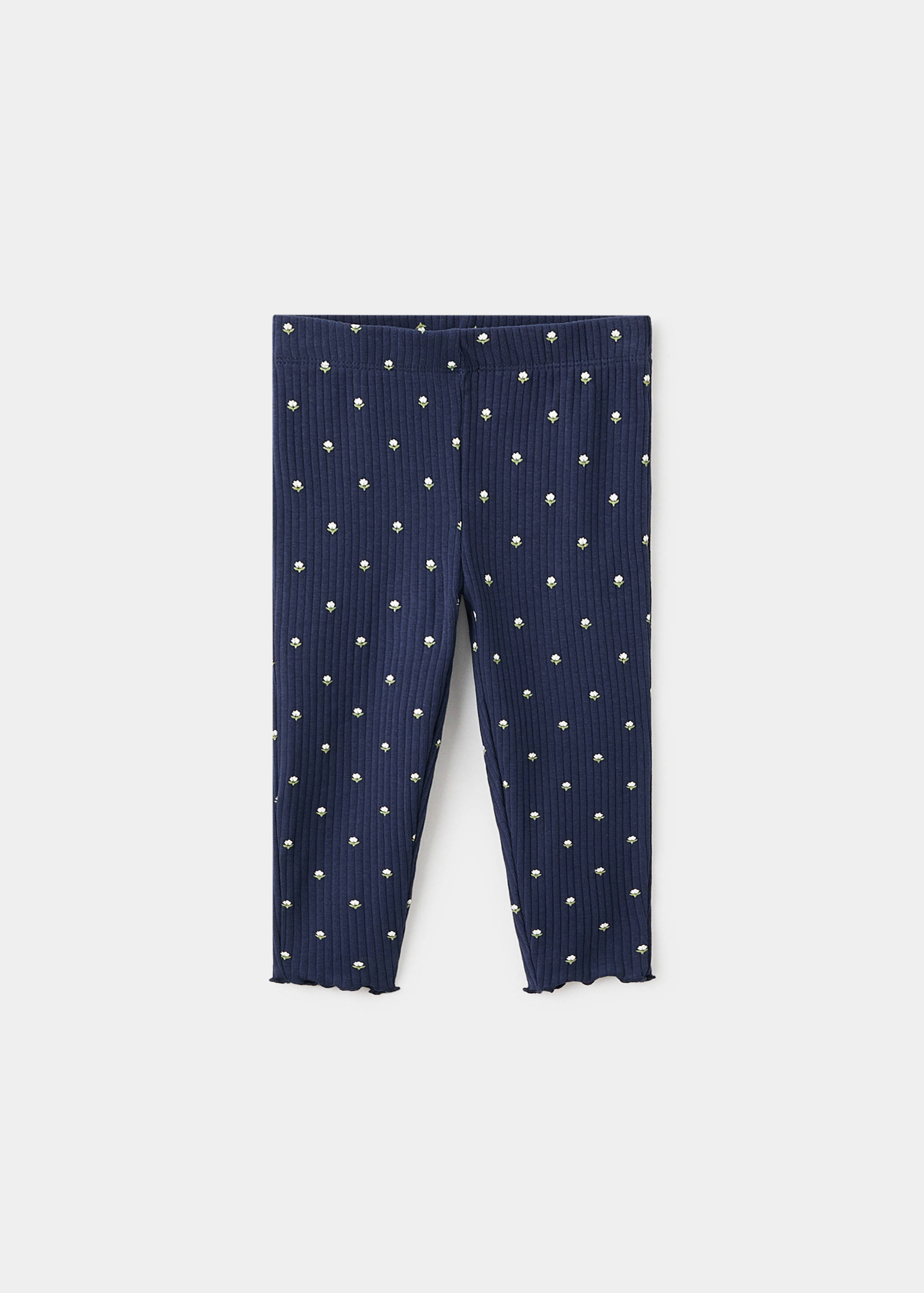Ribbed floral leggings - Article without model