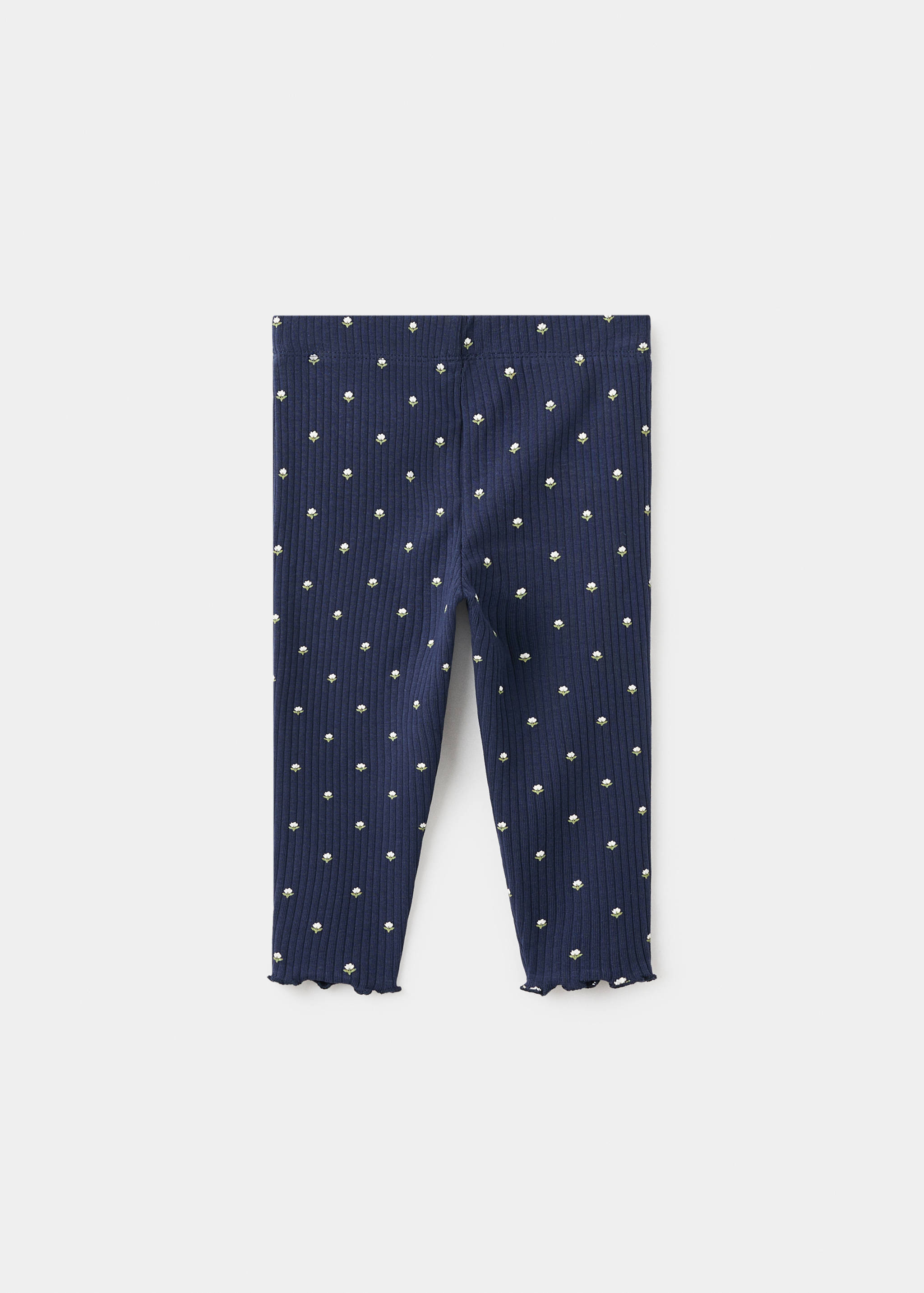 Ribbed floral leggings - Reverse of the article