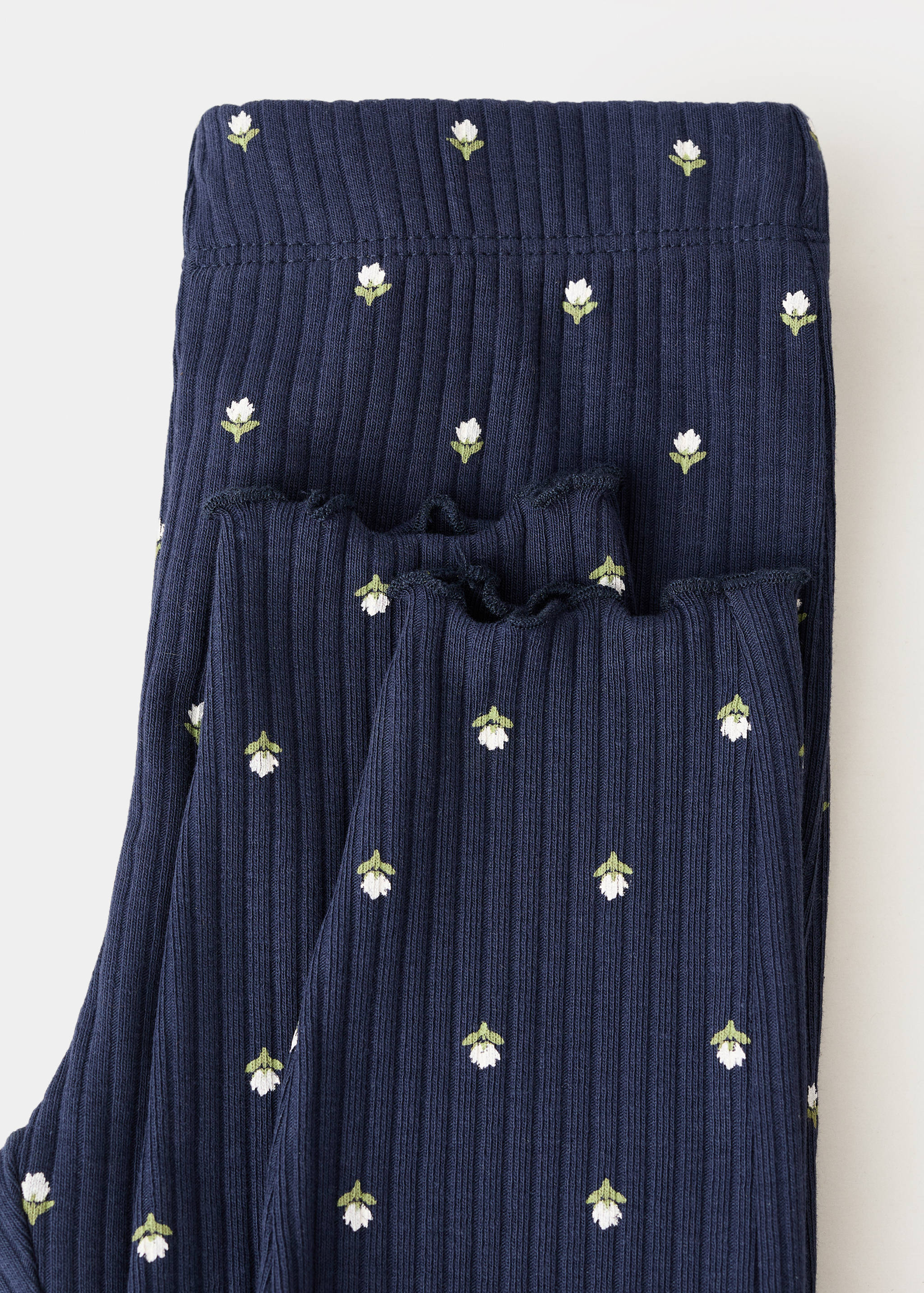 Ribbed floral leggings - Details of the article 8
