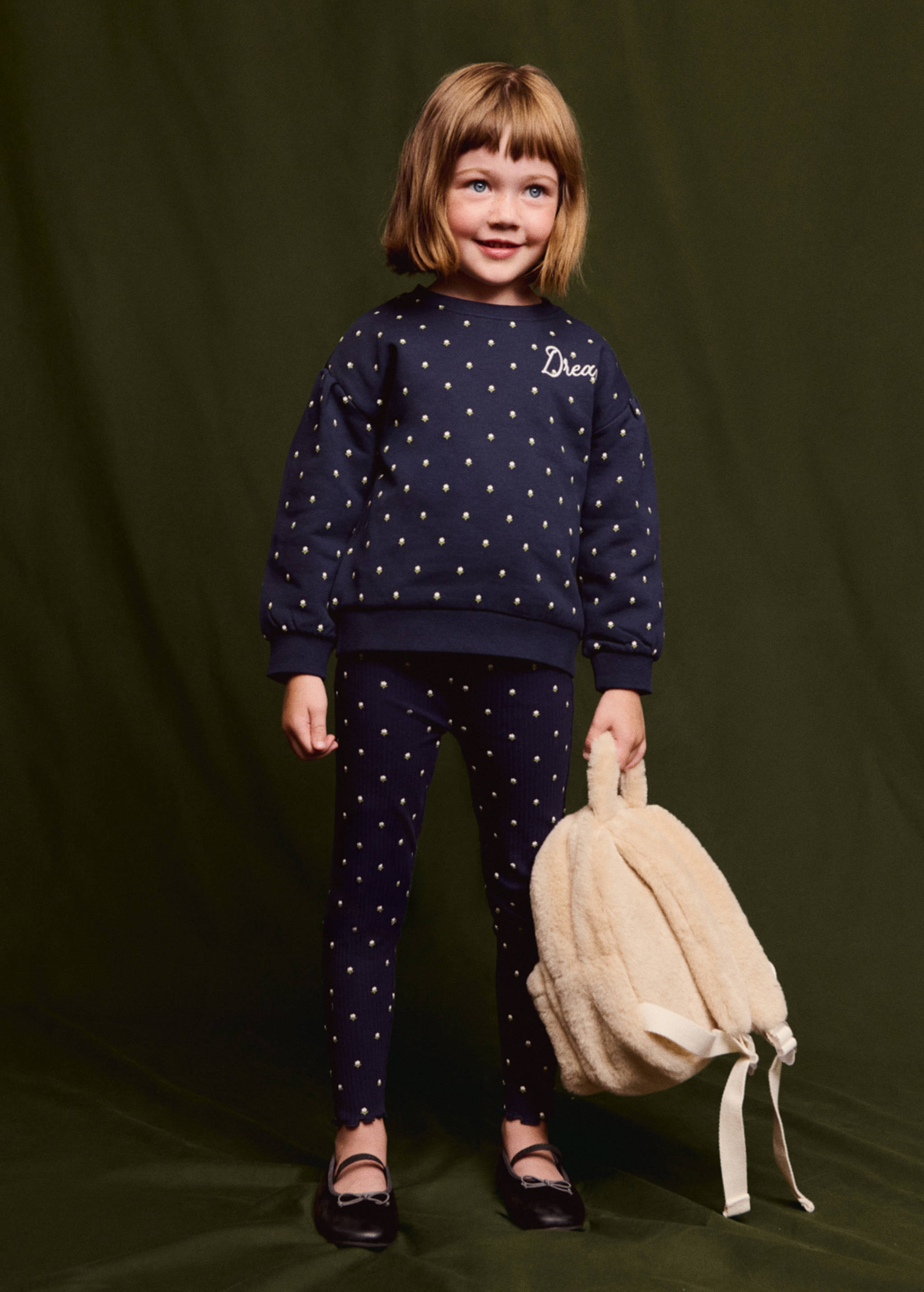 Ribbed floral leggings - Details of the article 5