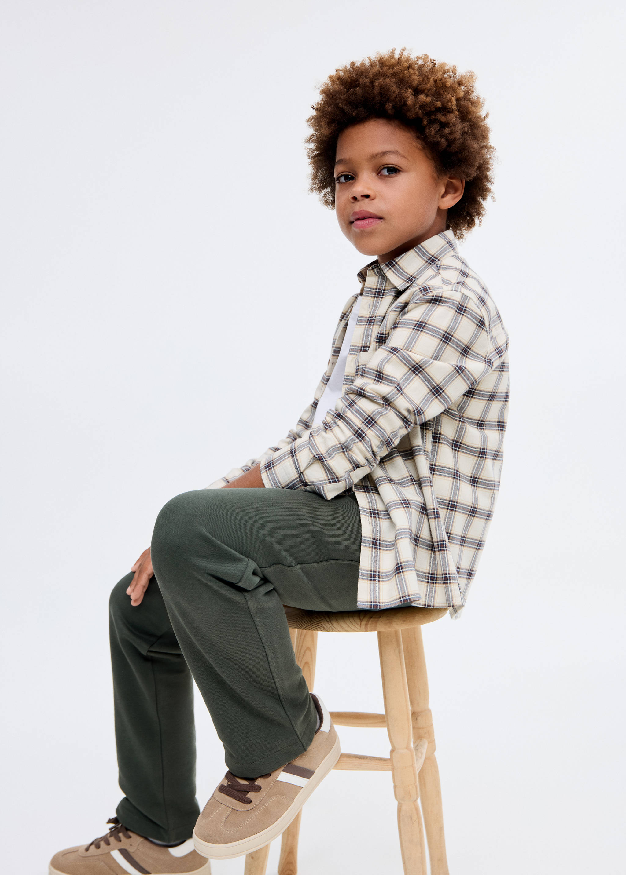 بنطلون رياضي قطني برباط - رؤية وسط