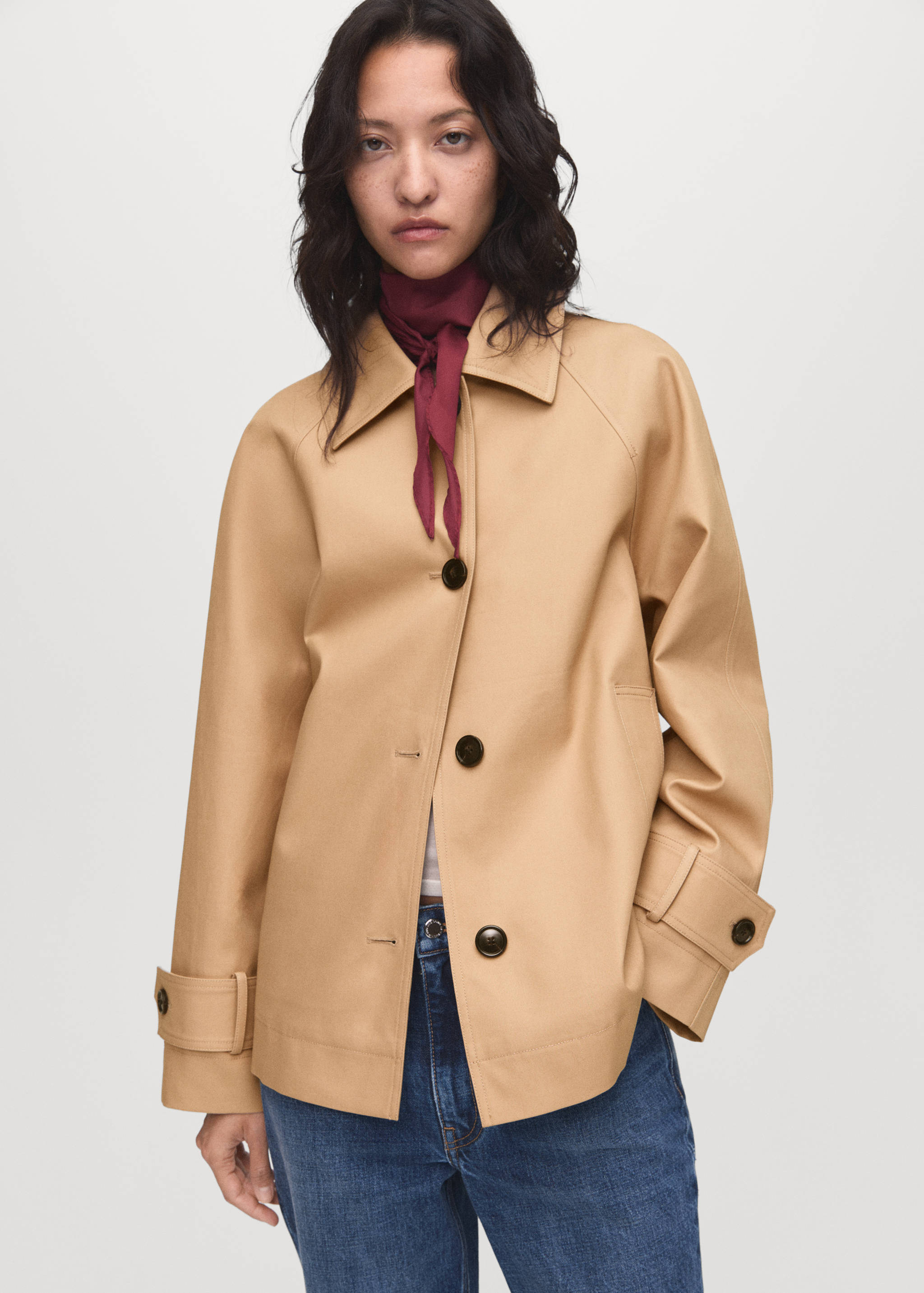 Oversized parka with epaulettes - Medium plane