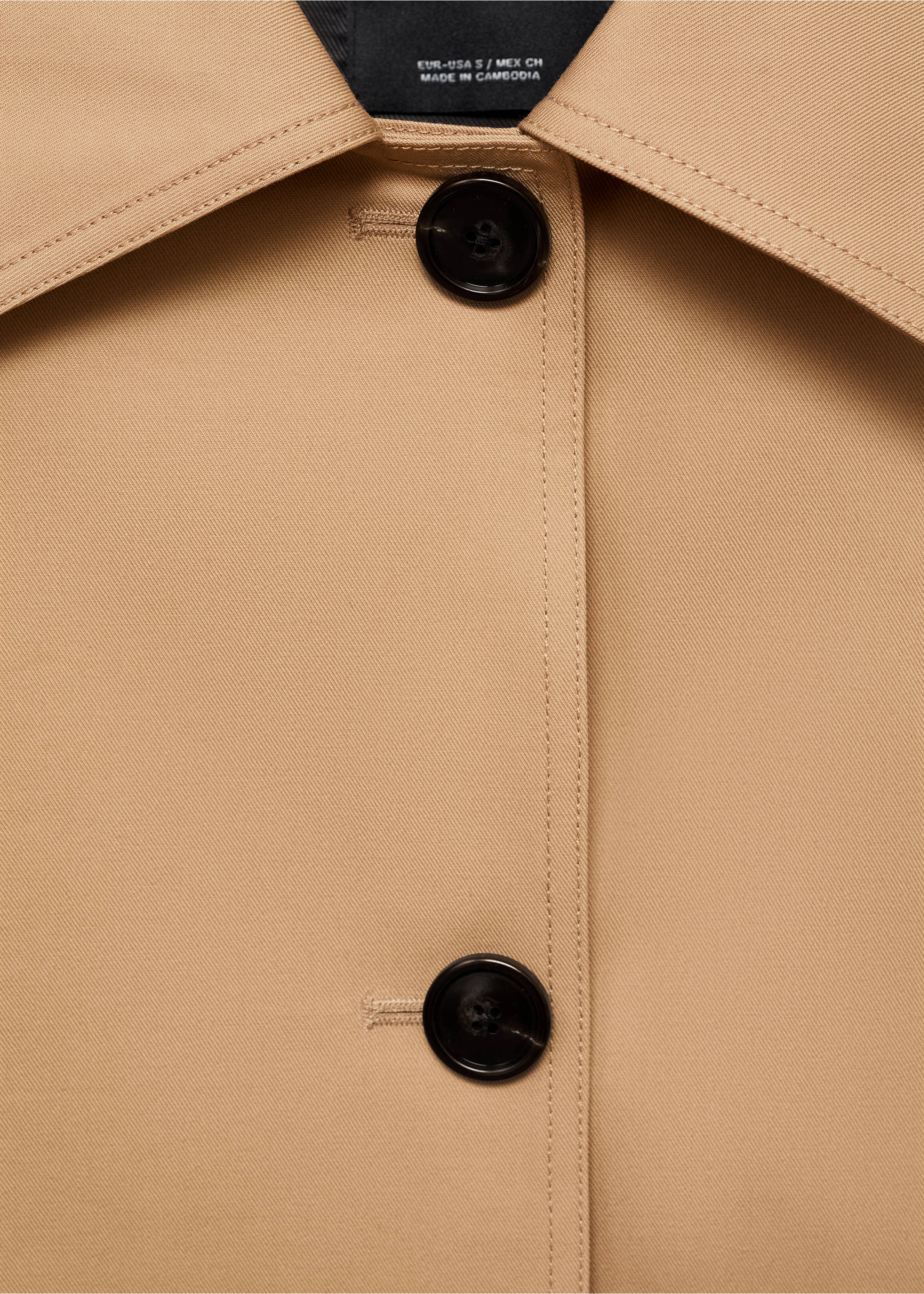 Oversized parka with epaulettes - Details of the article 8, Beige. Ref: 17095164-00.