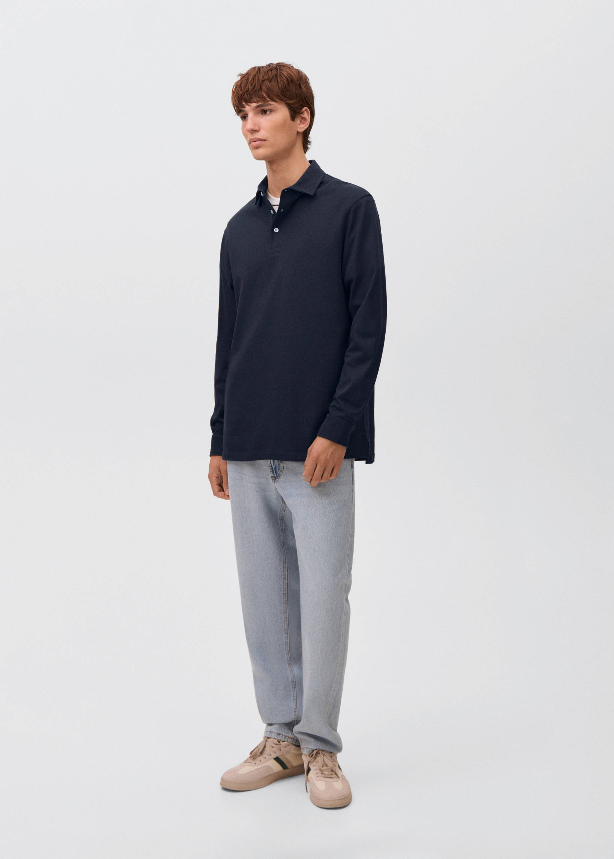 Cotton basic polo shirt - General plane