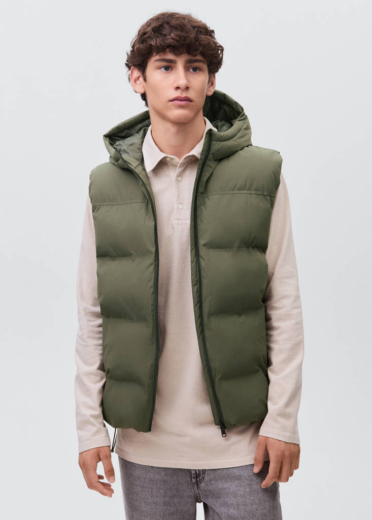 Quilted gilet — Khaki