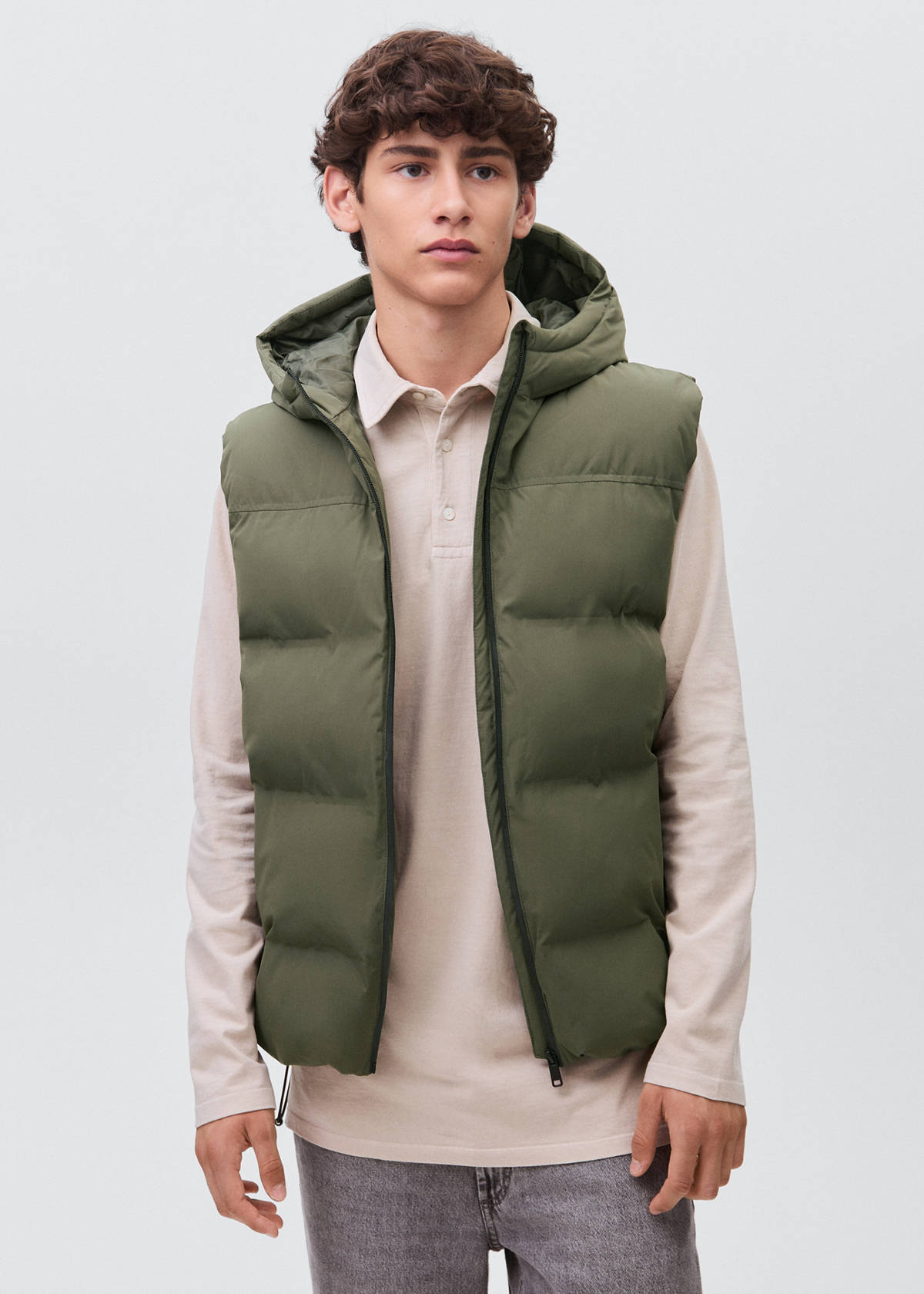 Quilted gilet — Khaki
