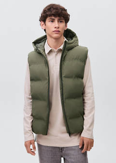 Quilted gilet — Khaki 1