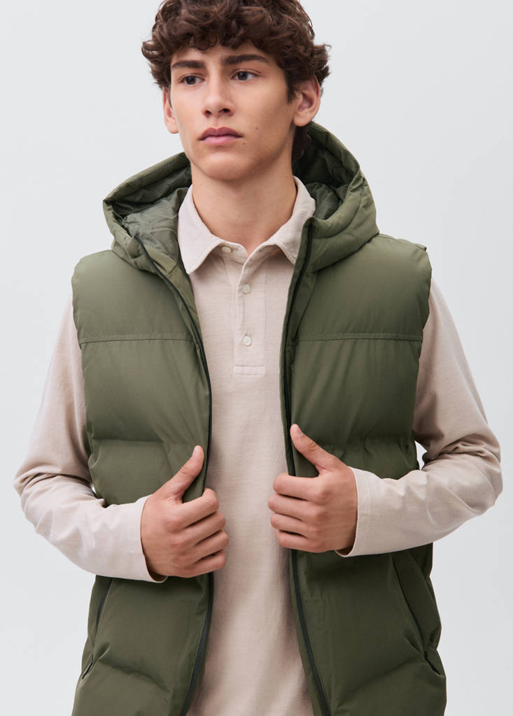Quilted gilet — Khaki