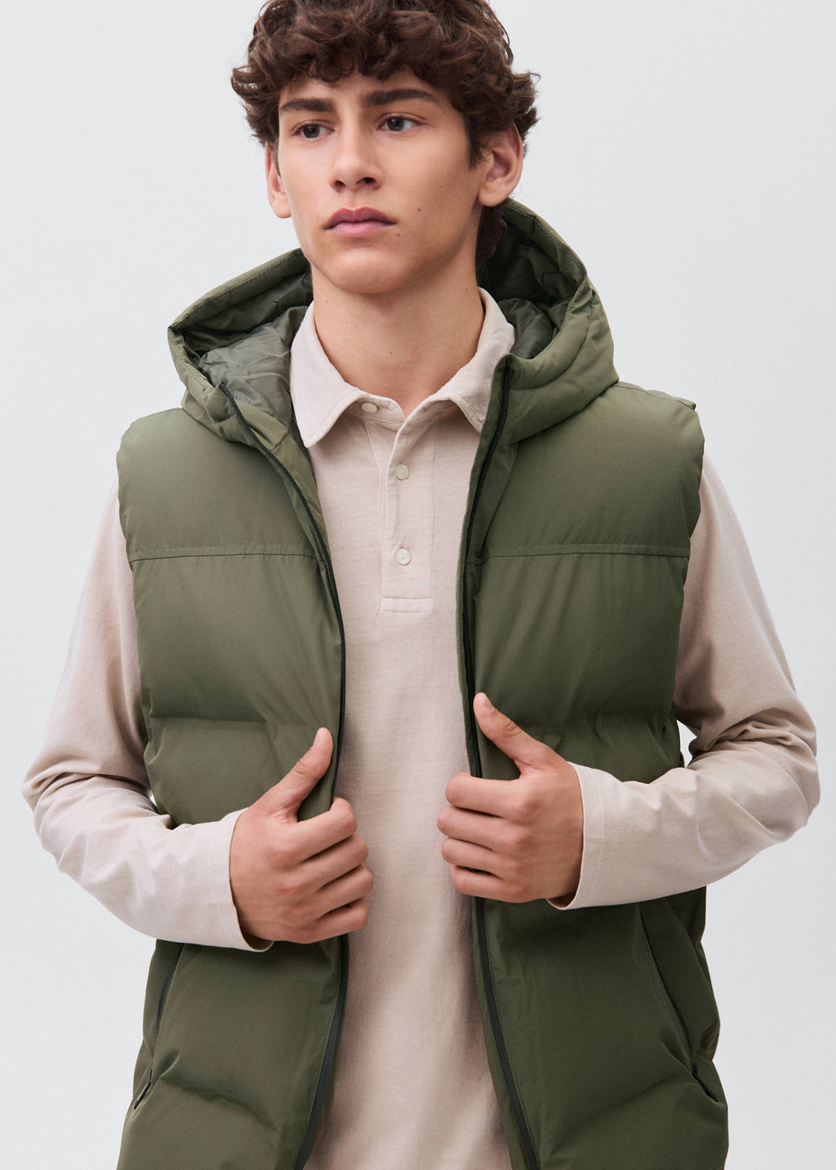 Quilted gilet — Khaki