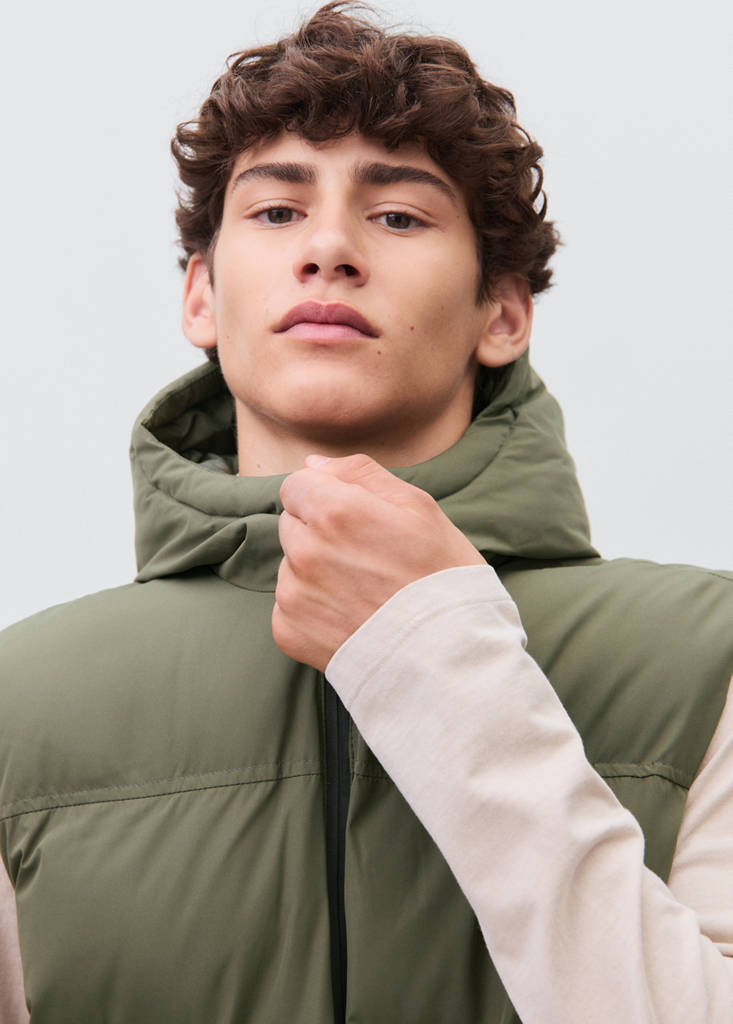 Quilted gilet — Khaki