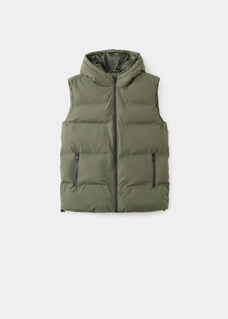 Quilted gilet — Khaki