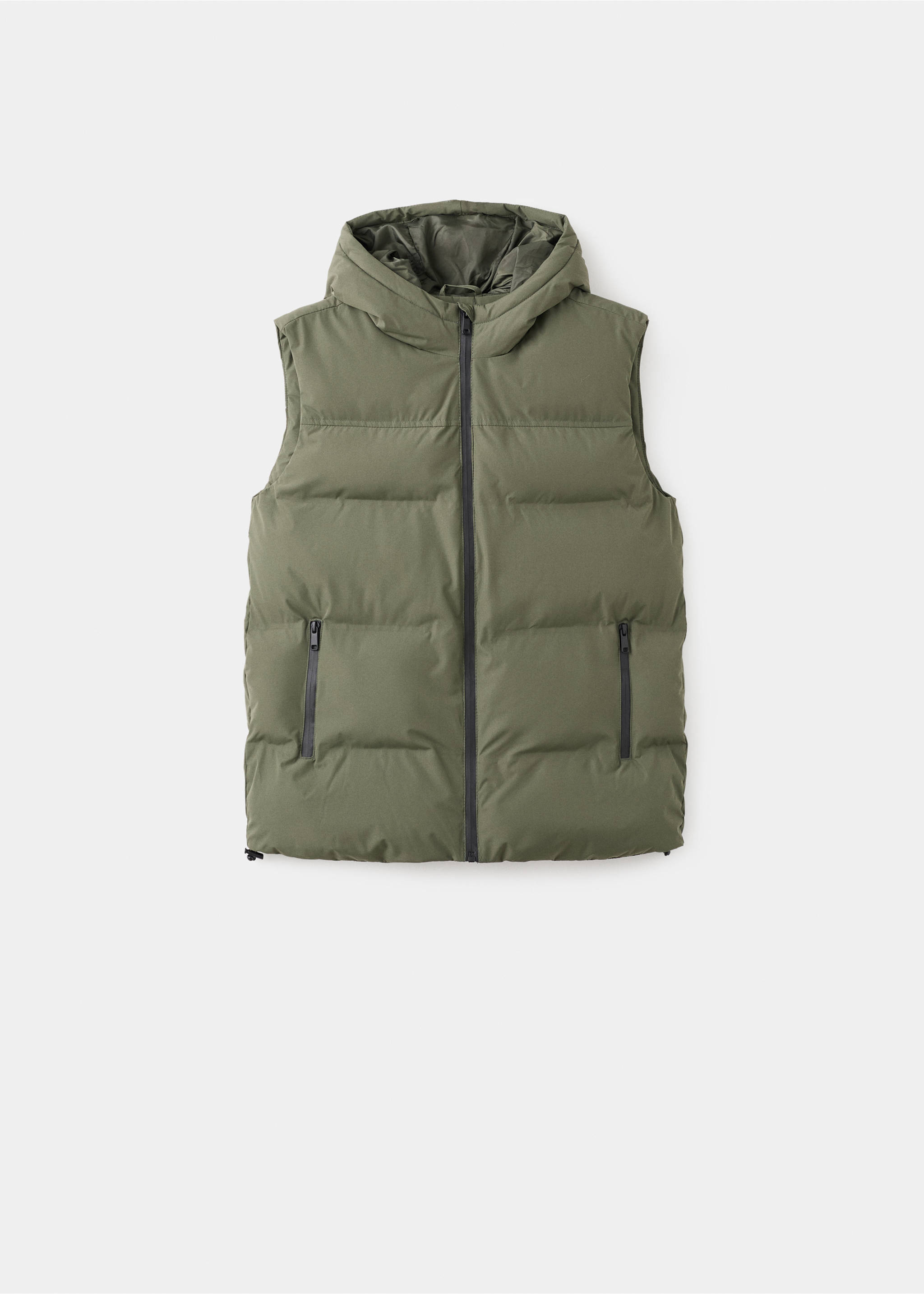Quilted vest - Article without model, Khaki. Ref: 17095783-00.