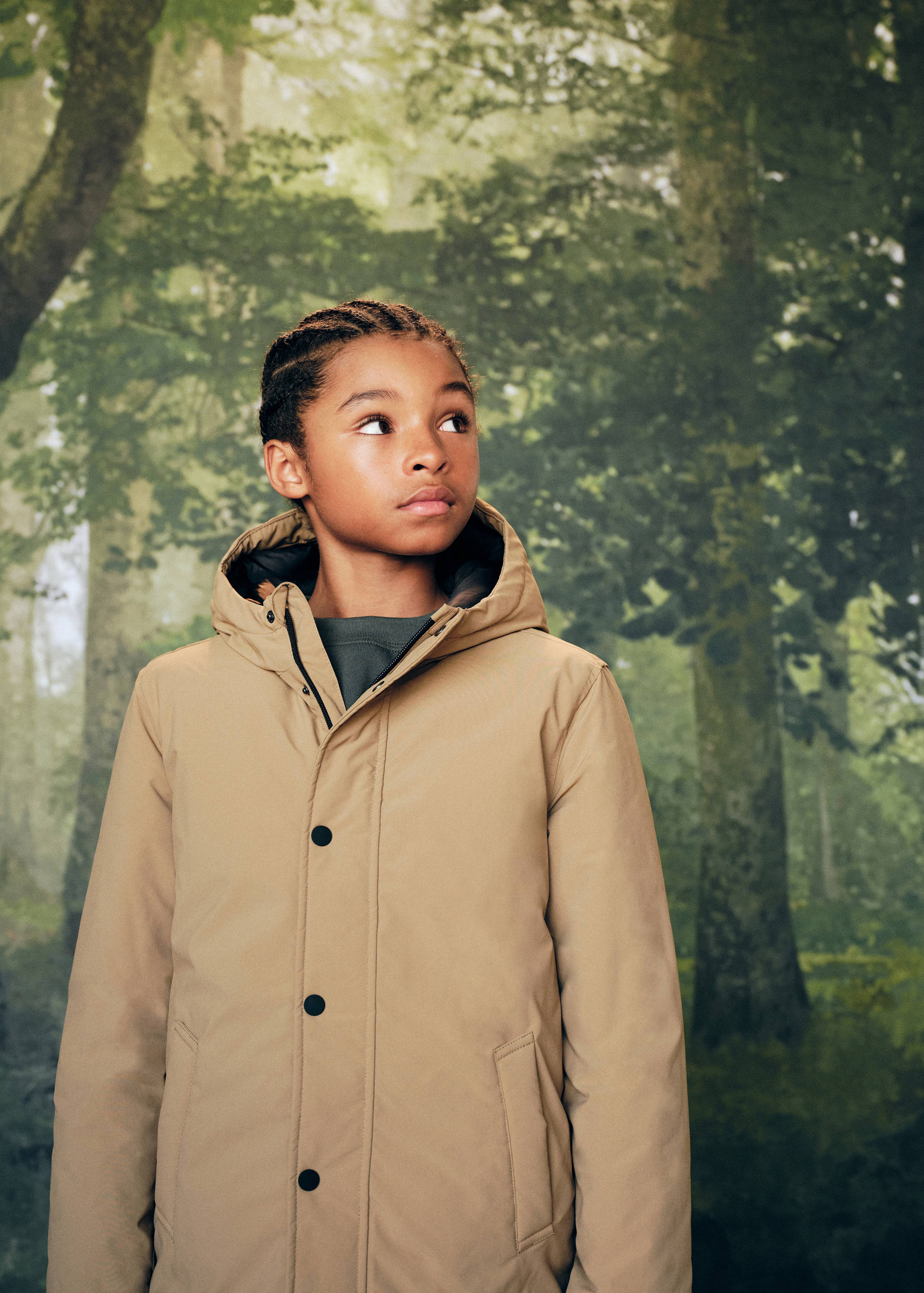 Hooded anorak with buttons - Details of the article 6