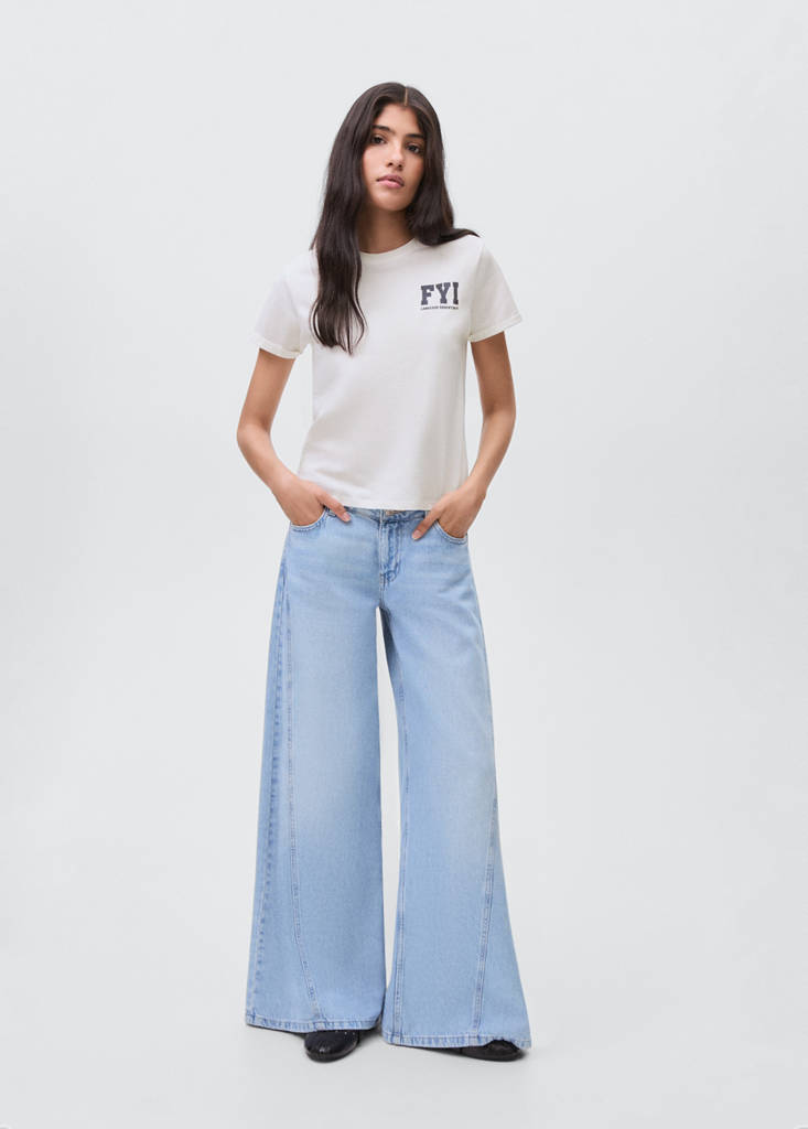 Printed cotton-blend t-shirt — Off White
