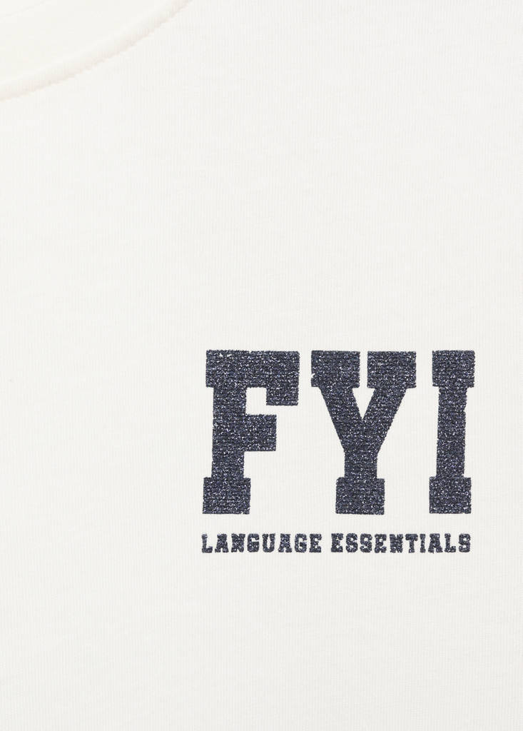 Printed cotton-blend t-shirt — Off White