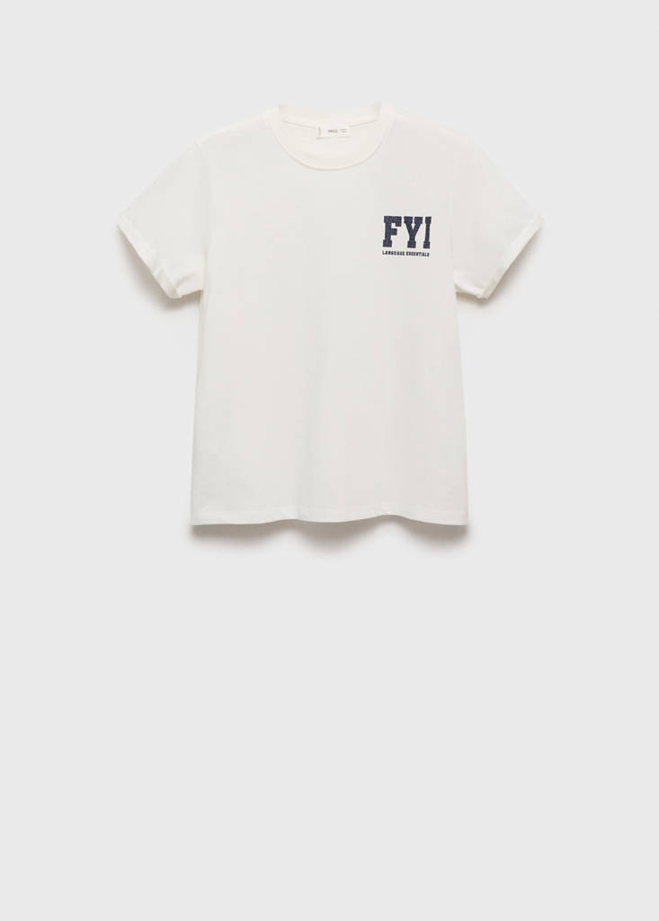 Printed cotton-blend t-shirt — Off White