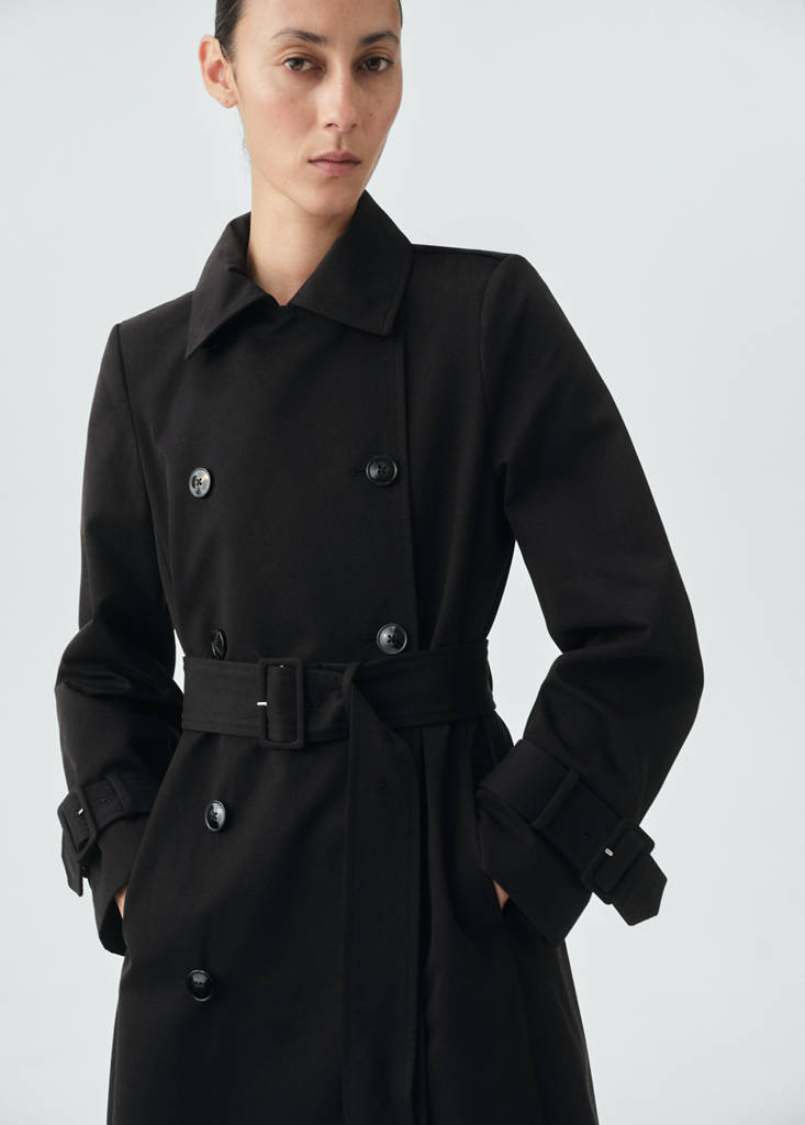Classic 100% cotton trench coat