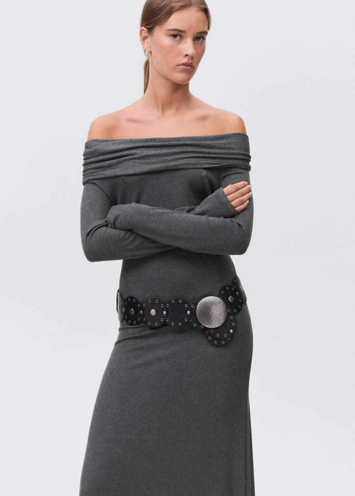 Off-shoulders dress — Grey
