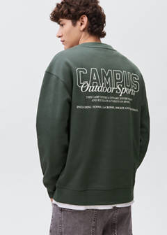 Printed embroidered sweatshirt — Green 6