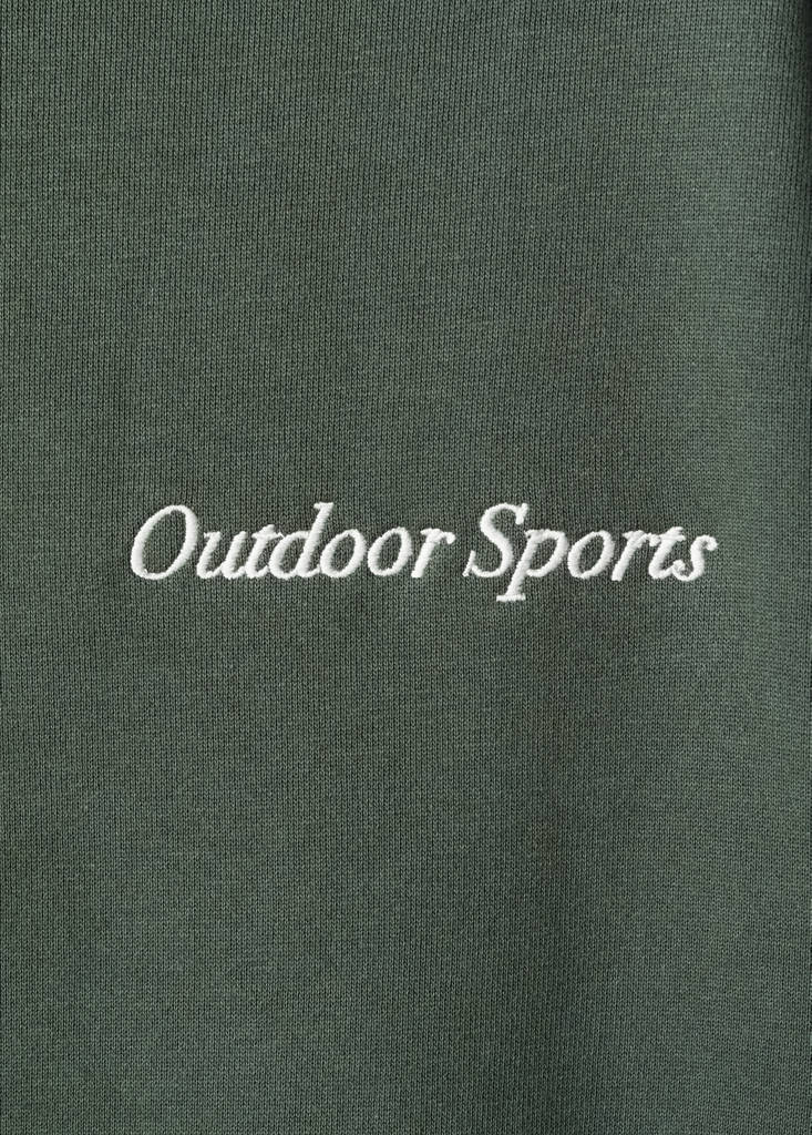 Printed embroidered sweatshirt — Green