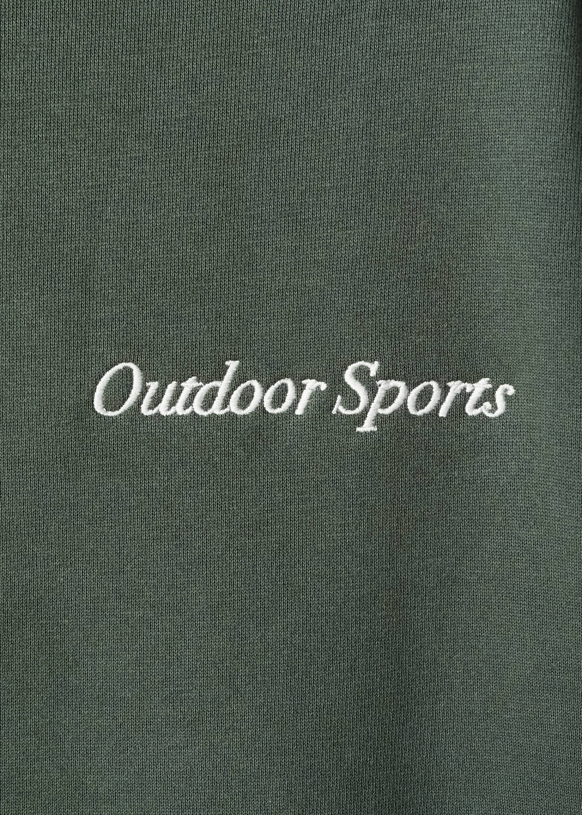 Printed embroidered sweatshirt — Green