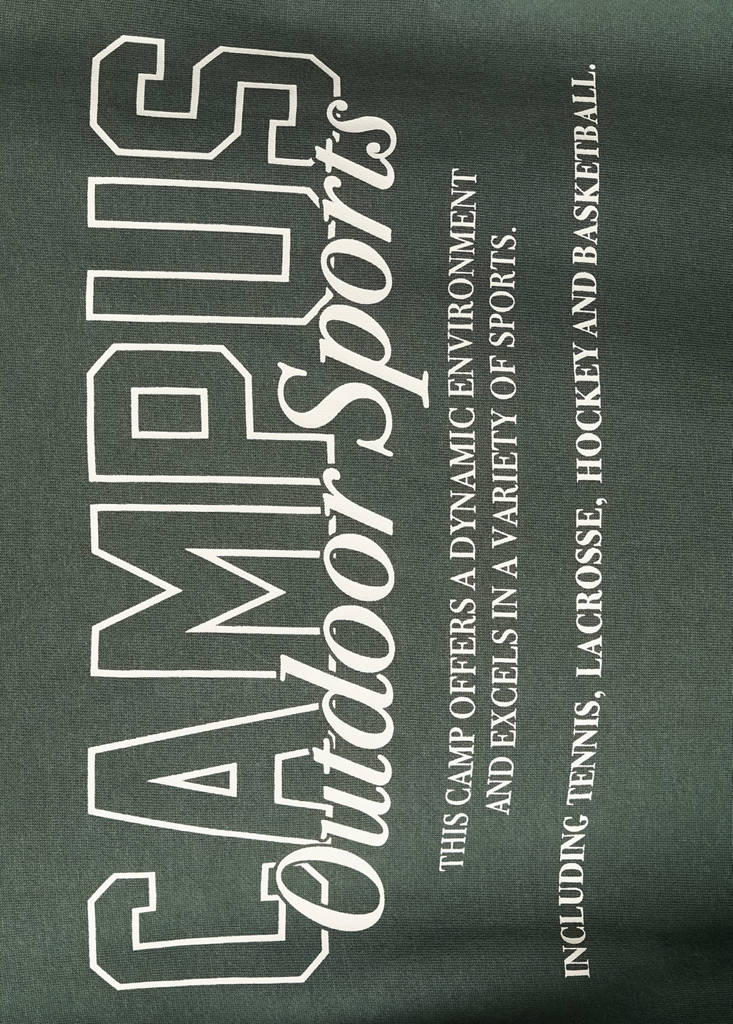Printed embroidered sweatshirt — Green