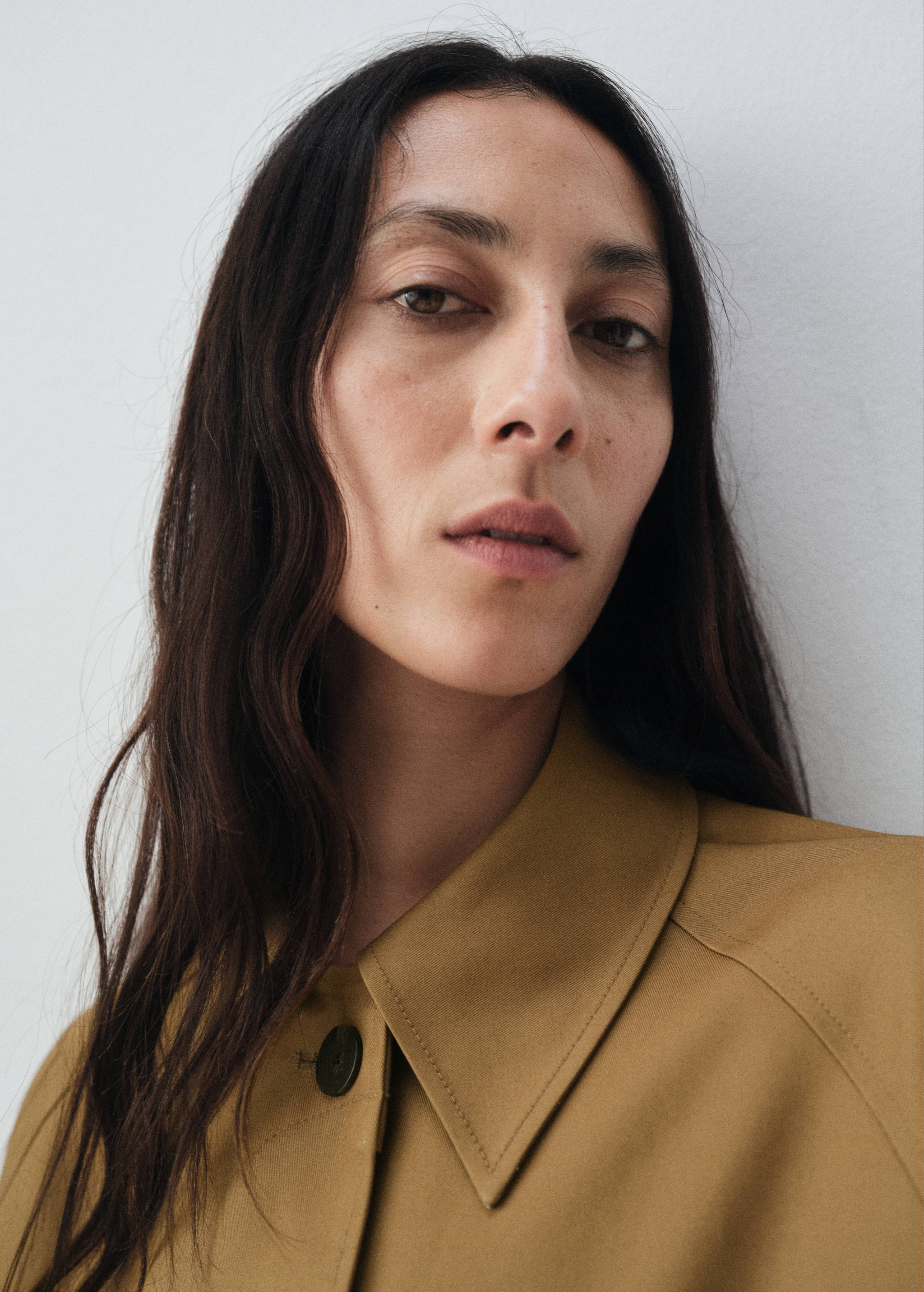 100% cotton long trench coat - Details of the article 1