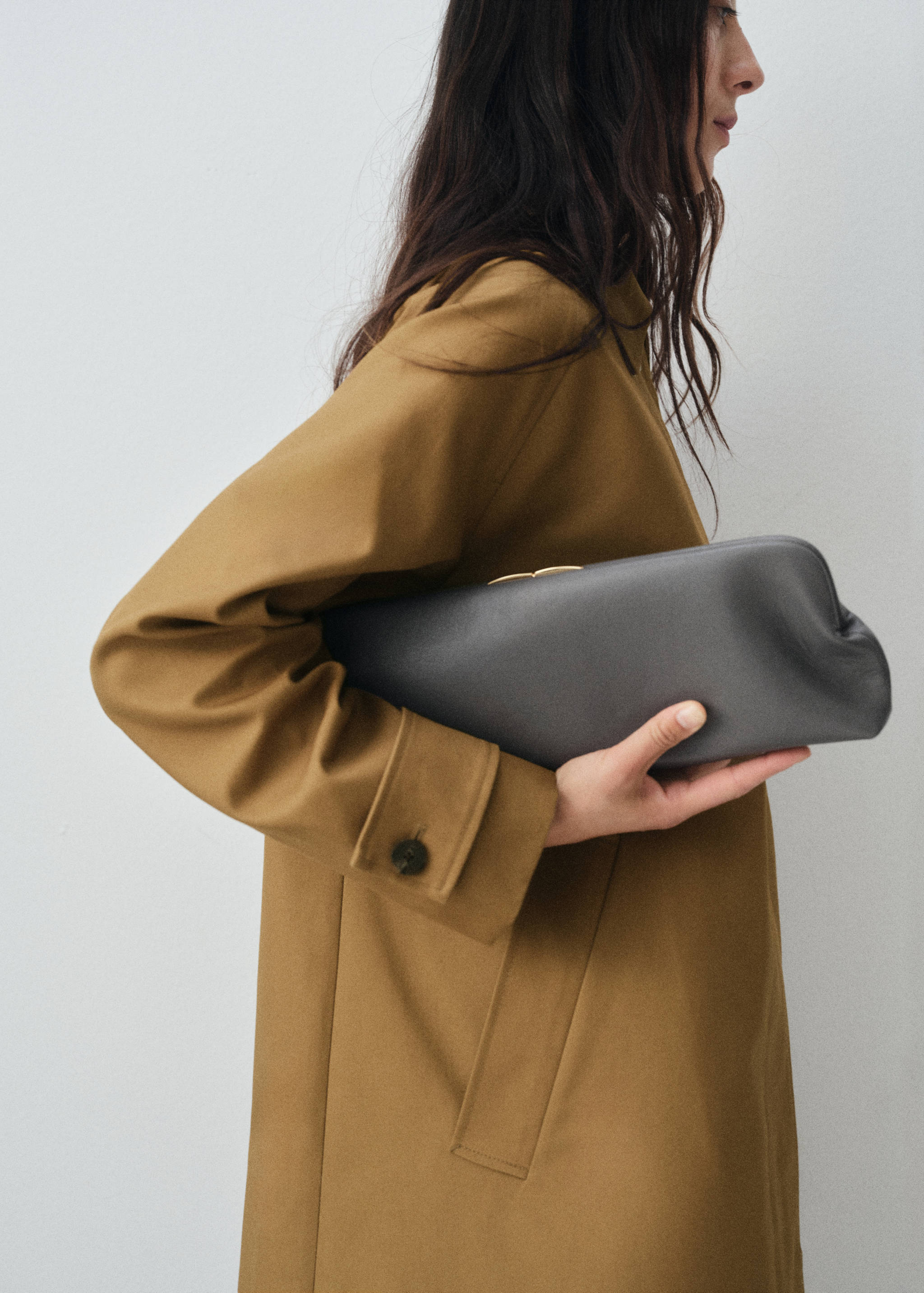 100% cotton long trench coat - Details of the article 6