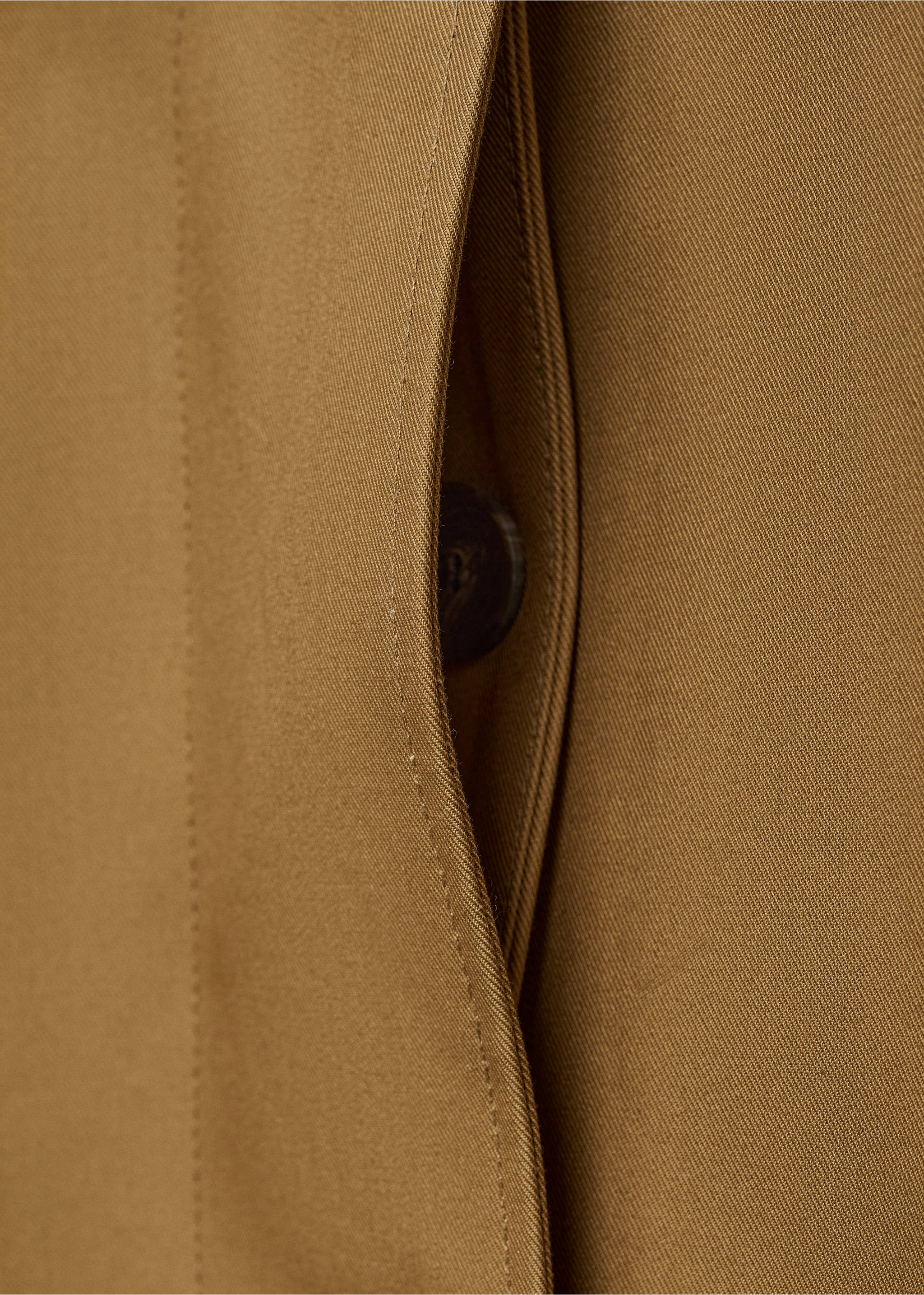 100% 纯棉长风衣 - null, 烟草棕. Ref: 17095801-00.