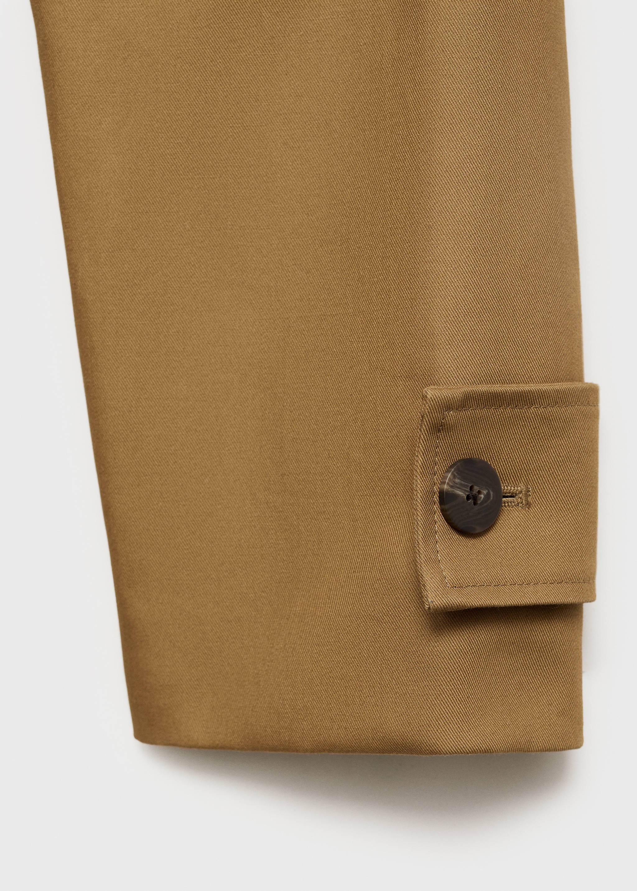100% cotton long trench coat - Details of the article 0