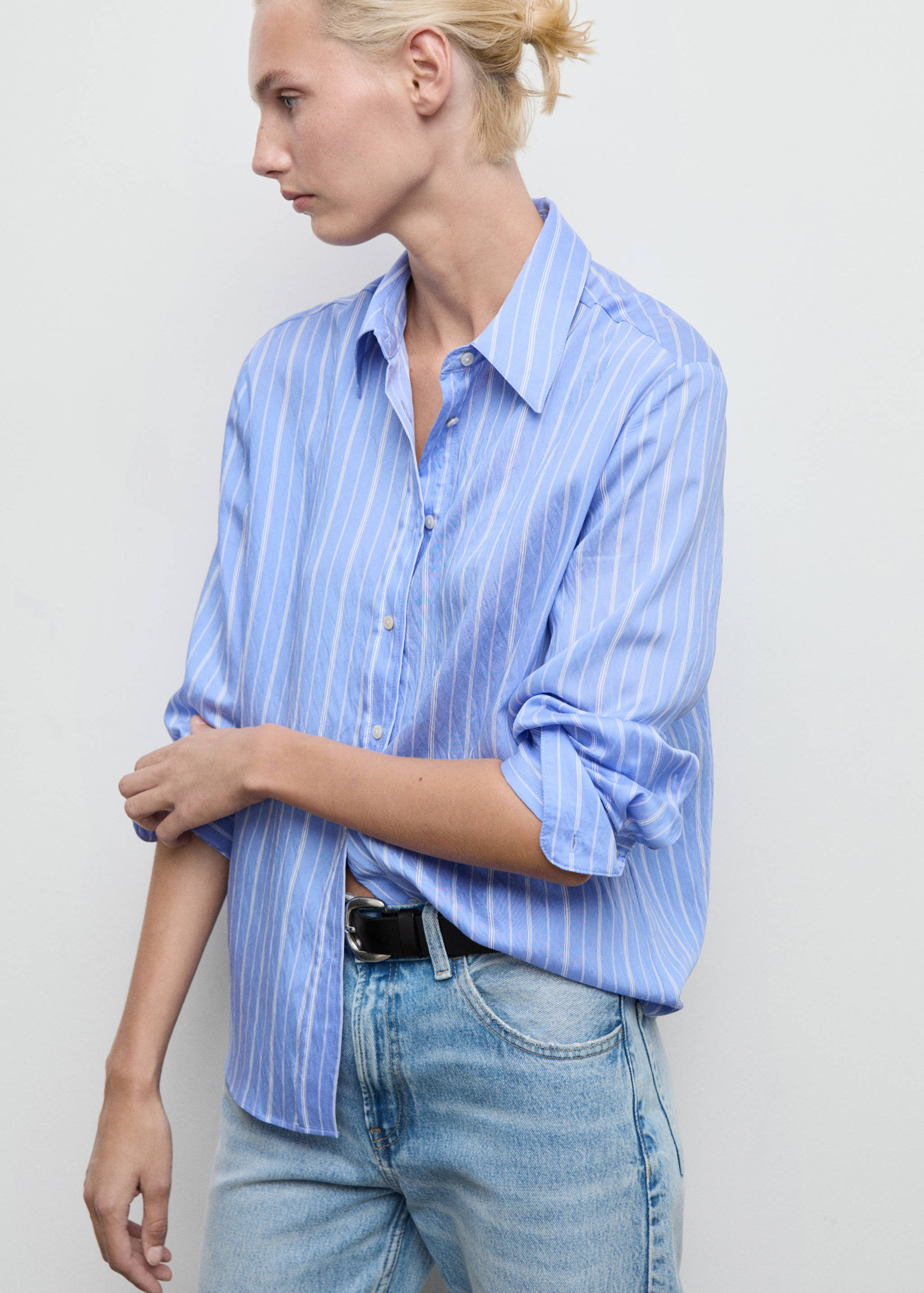 Striped straight shirt - Medium plane
