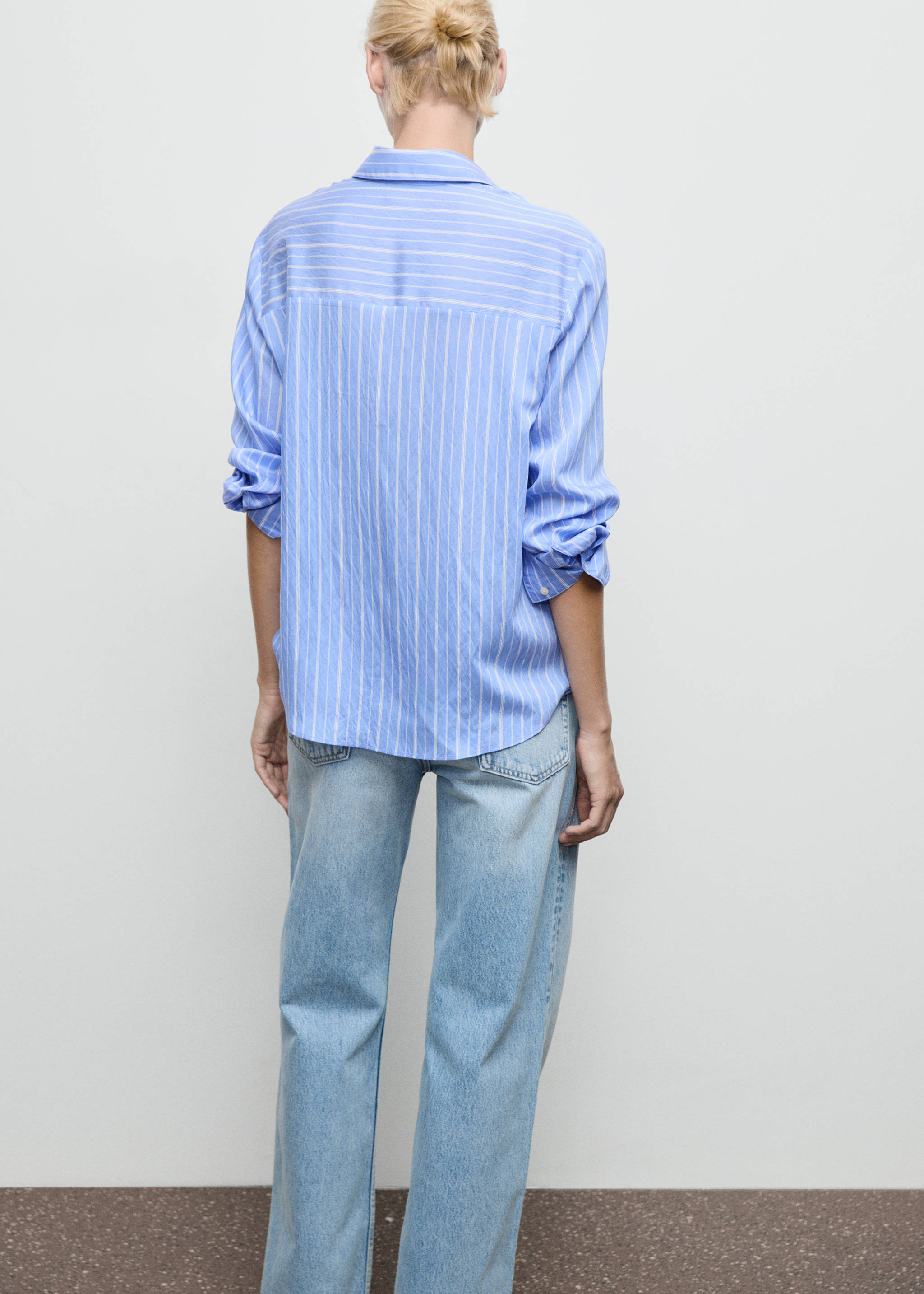Striped straight shirt - Reverse of the article