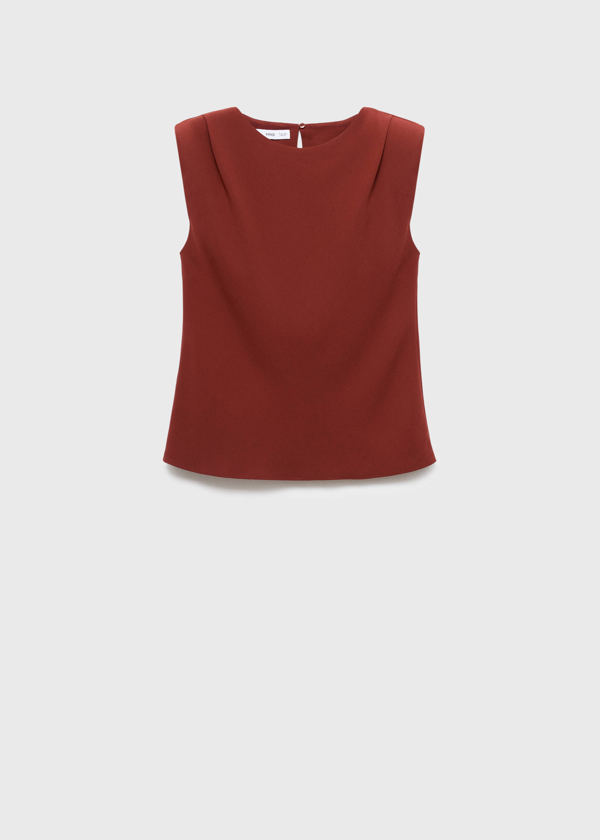 Bluzka z poduszkami na ramionach i marszczeniami - Artykuł bez modela/modelki