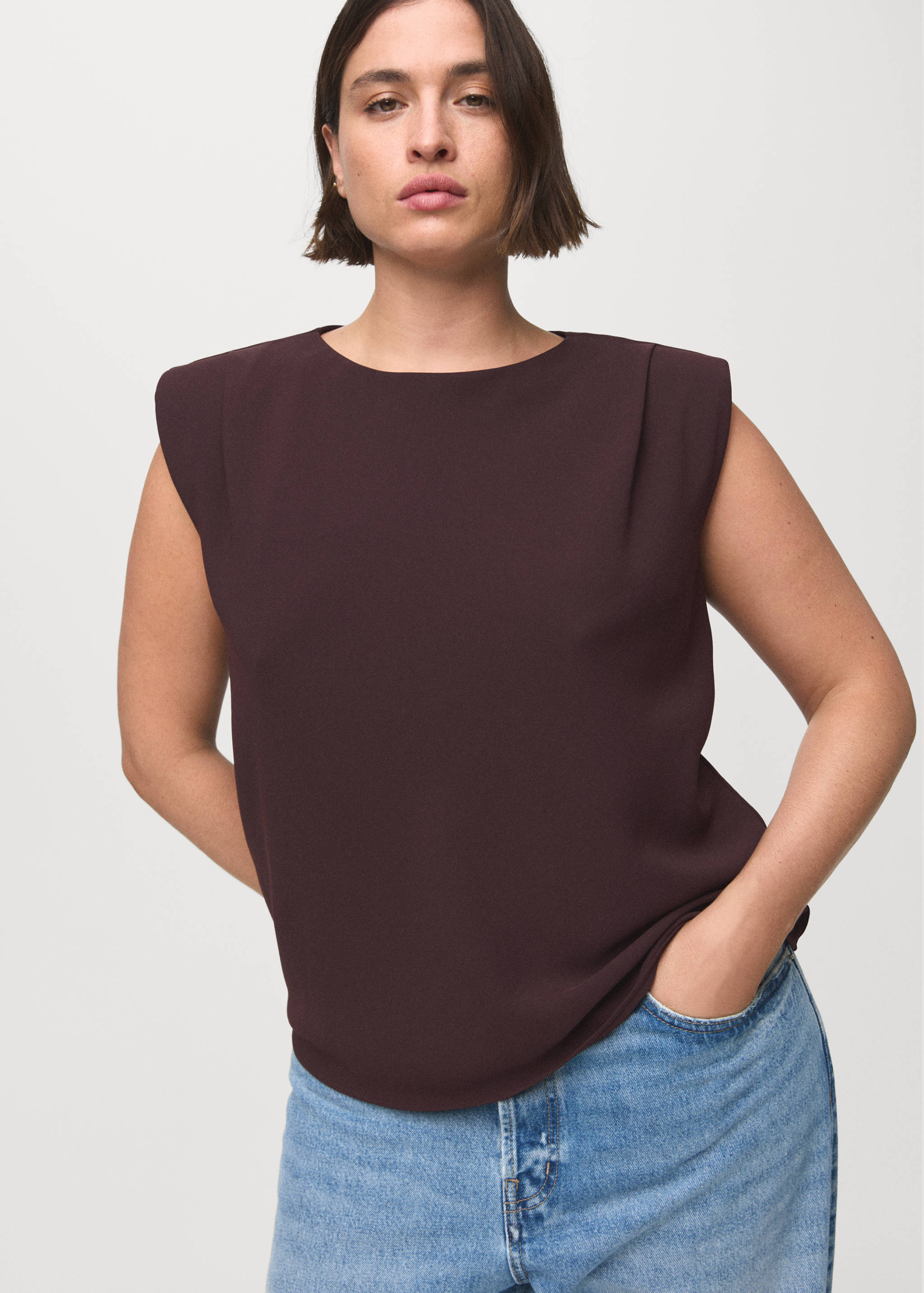 Ruched blouse with shoulder pads - Details of the article 5