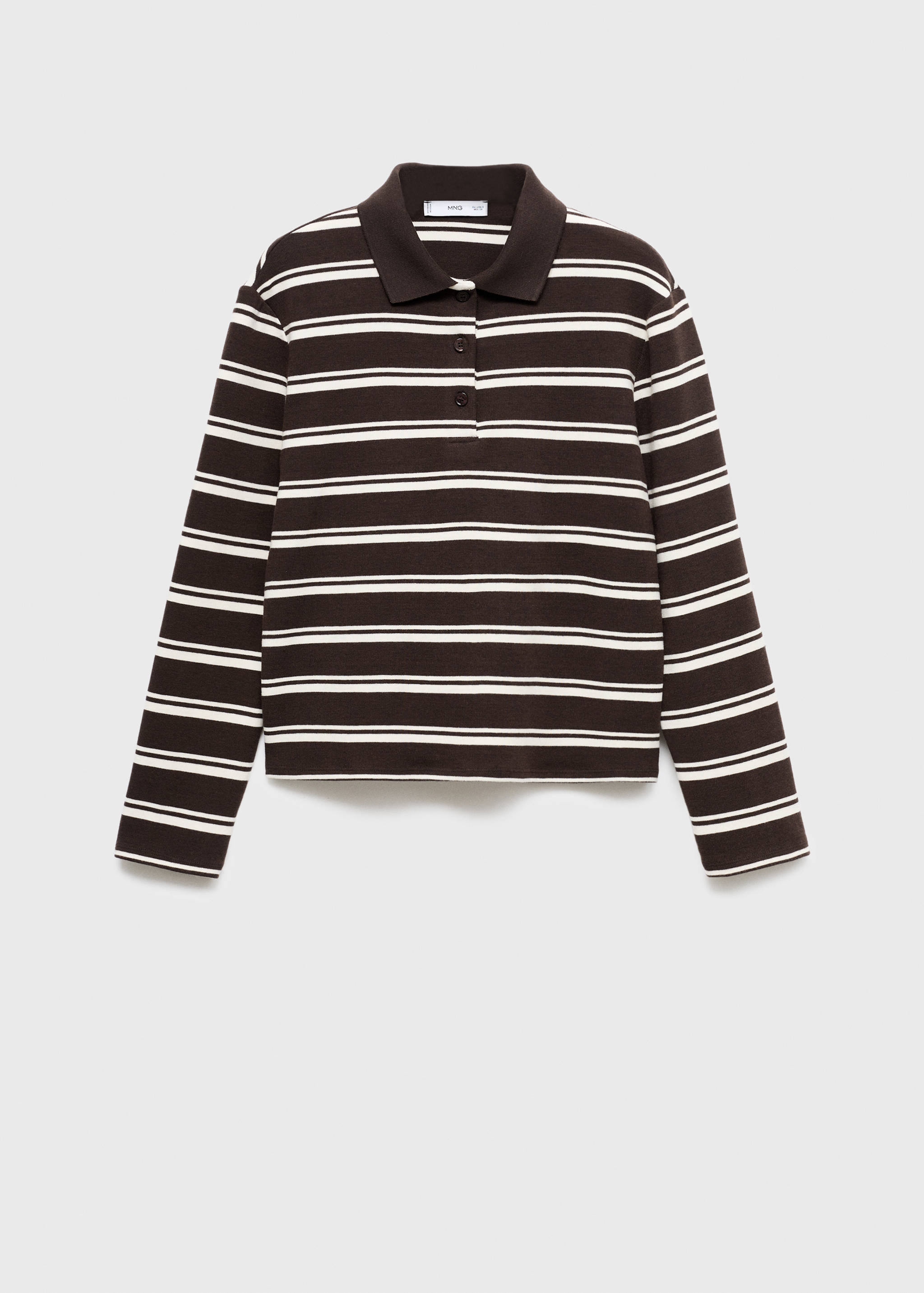 Striped polo-neck t-shirt - Article without model