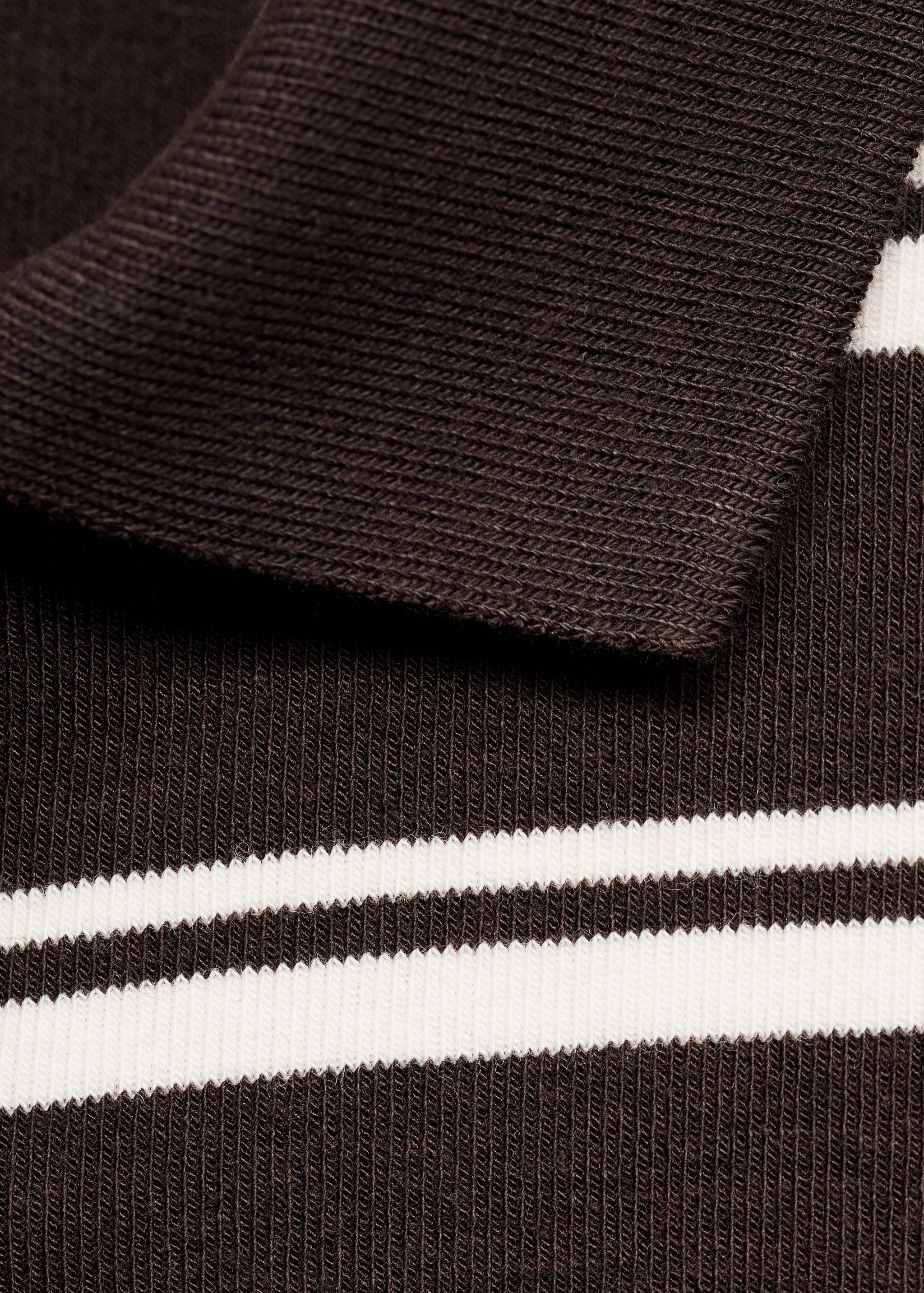 Striped polo-neck t-shirt - Details of the article 0