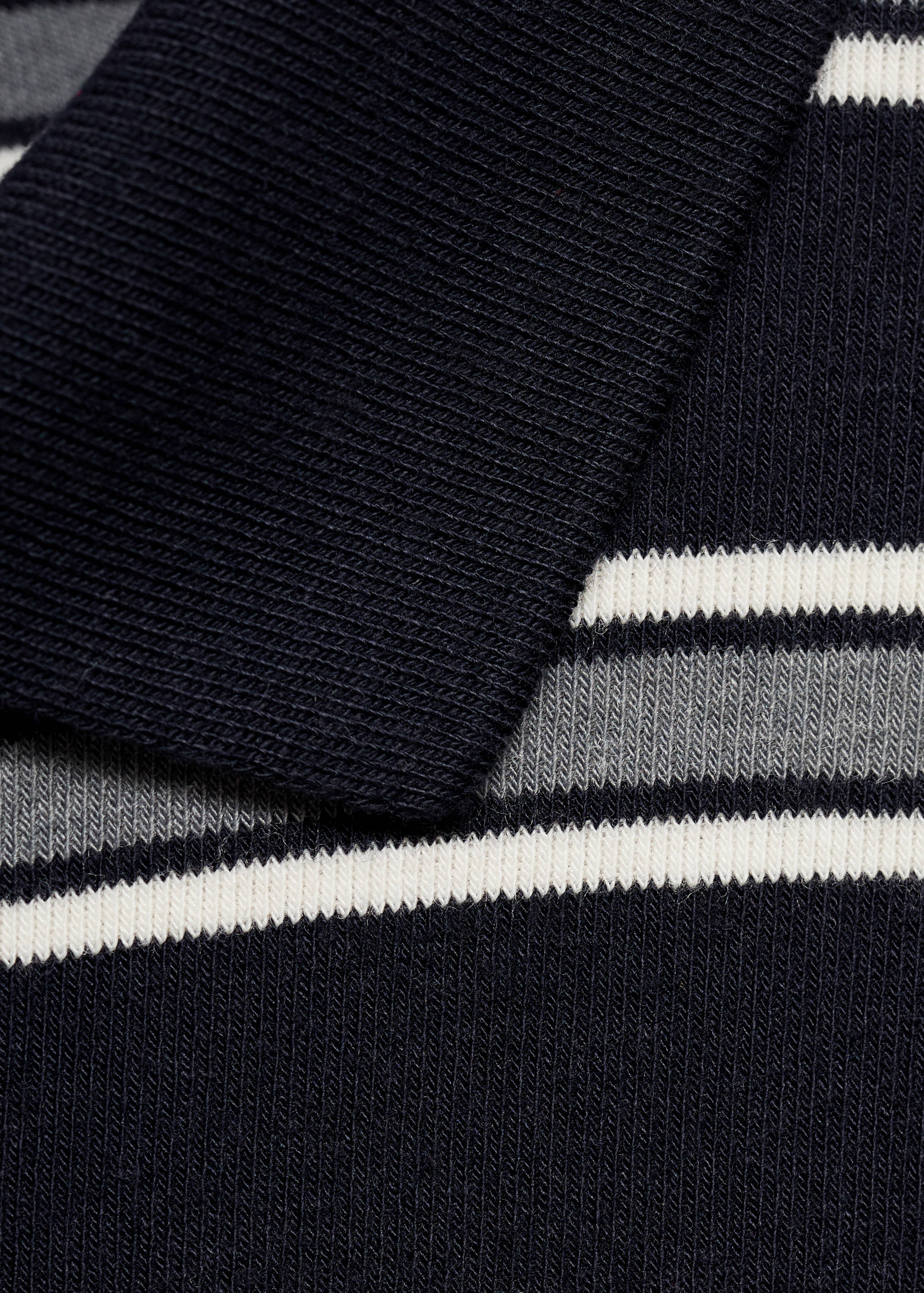 Striped polo-neck t-shirt - Details of the article 8