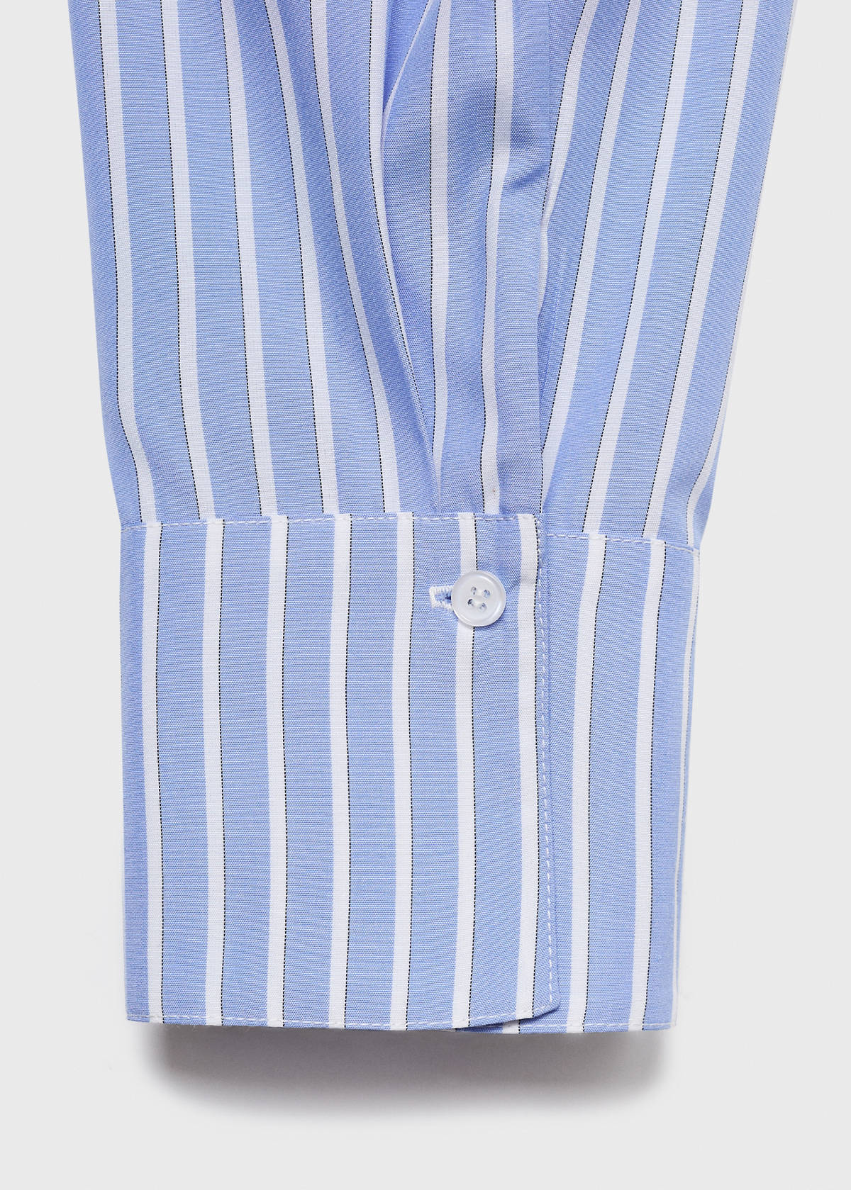 Striped blouse with handkerchief — Sky Blue