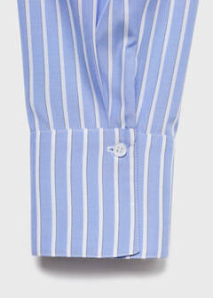 Striped blouse with handkerchief — Sky Blue 7