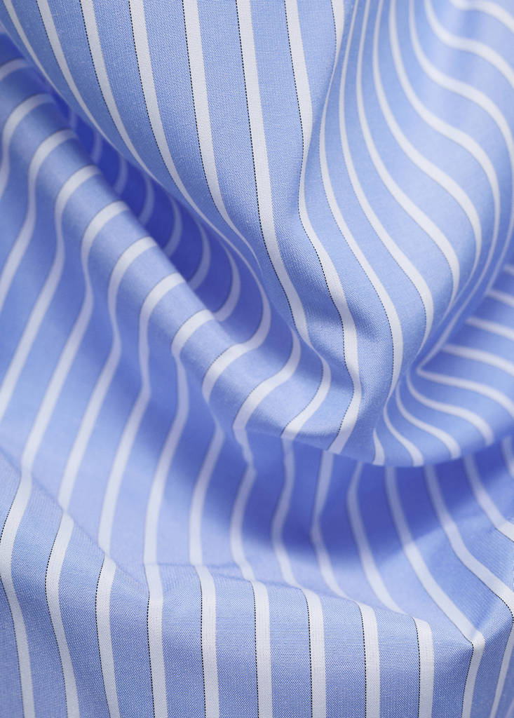Striped blouse with handkerchief — Sky Blue