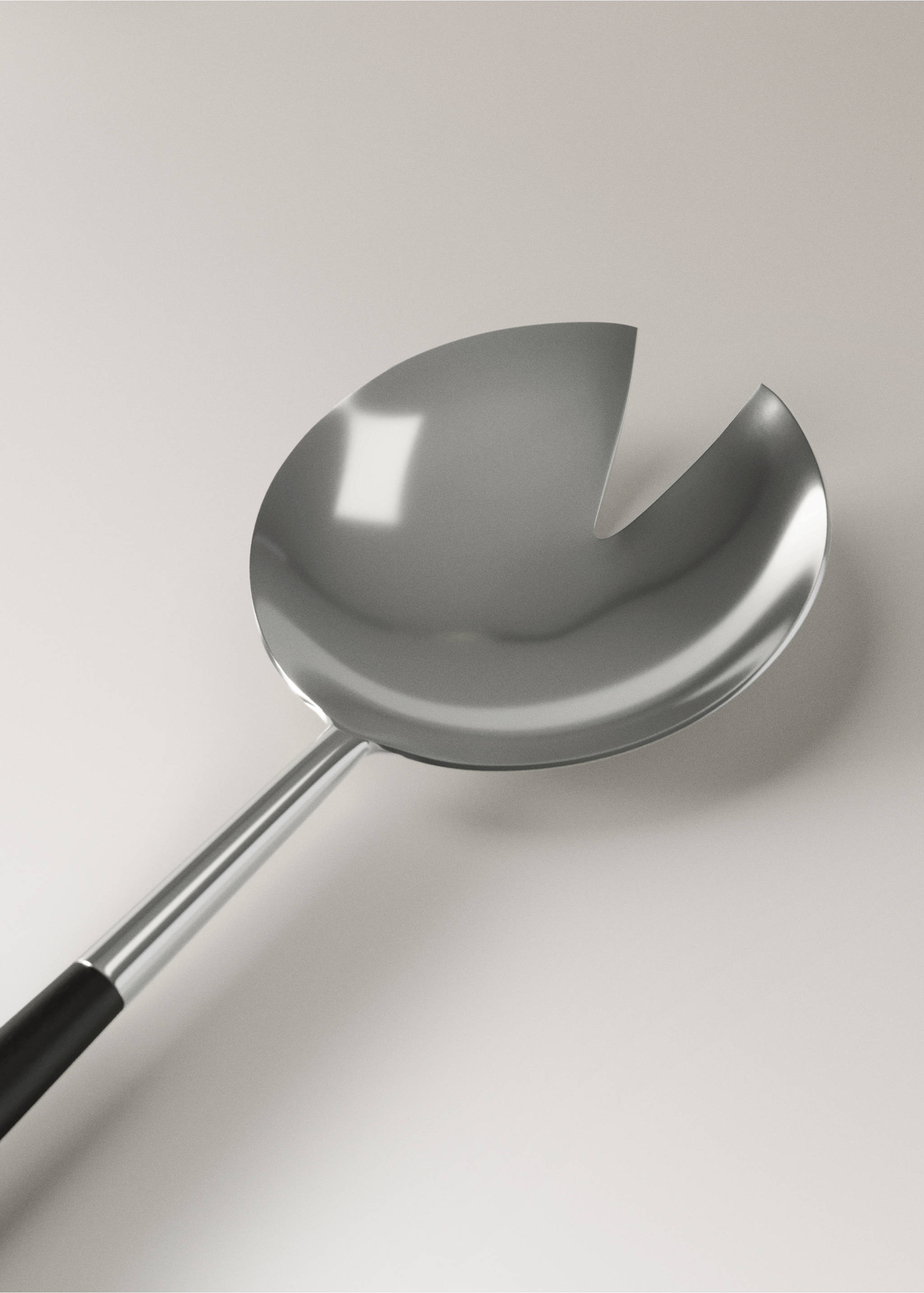 2-piece stainless steel serving cutlery set - Details of the article 3, Black. Ref: 17095809-00.