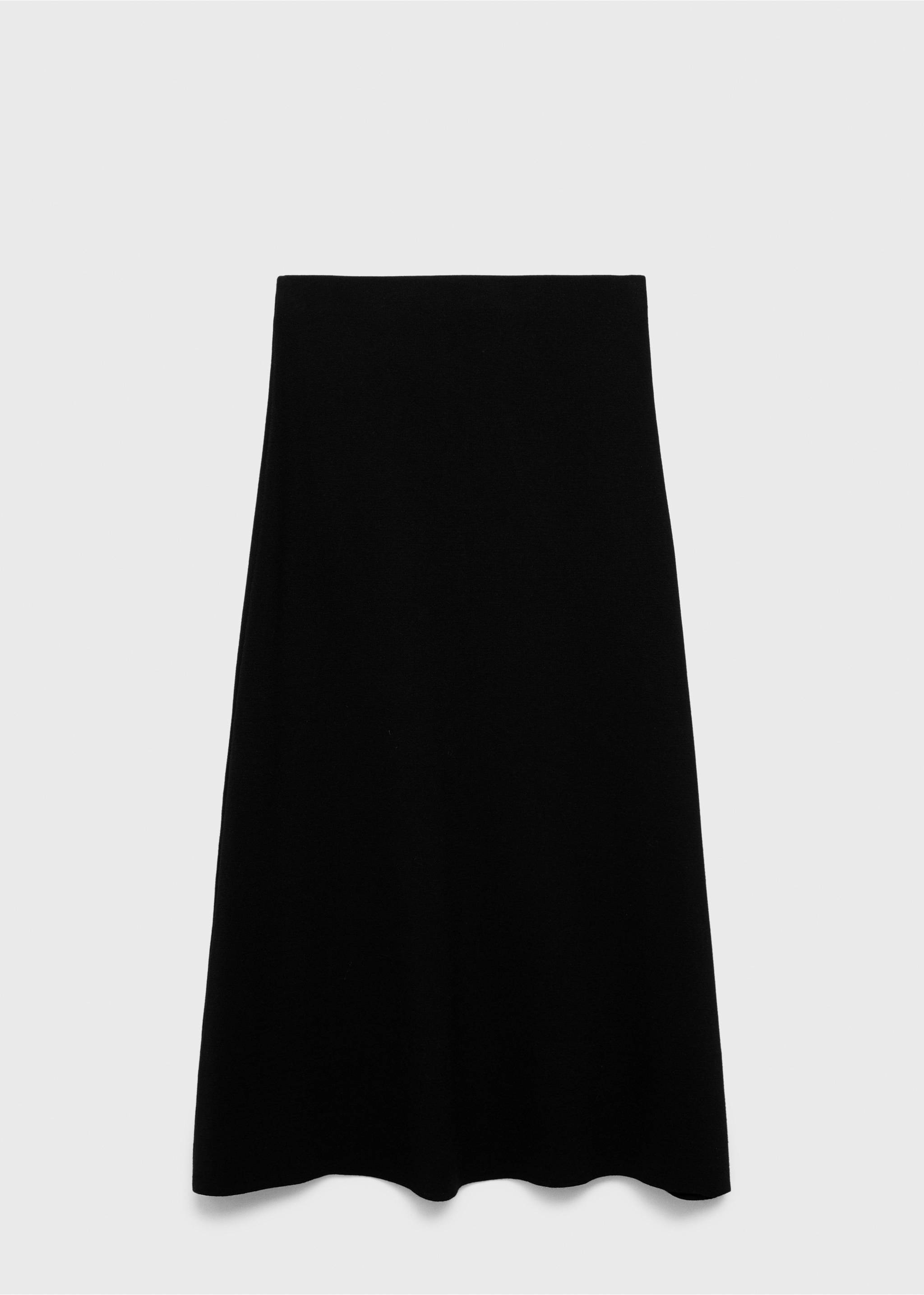 Flared knitted skirt - Article without model, Black. Ref: 17095811-00.