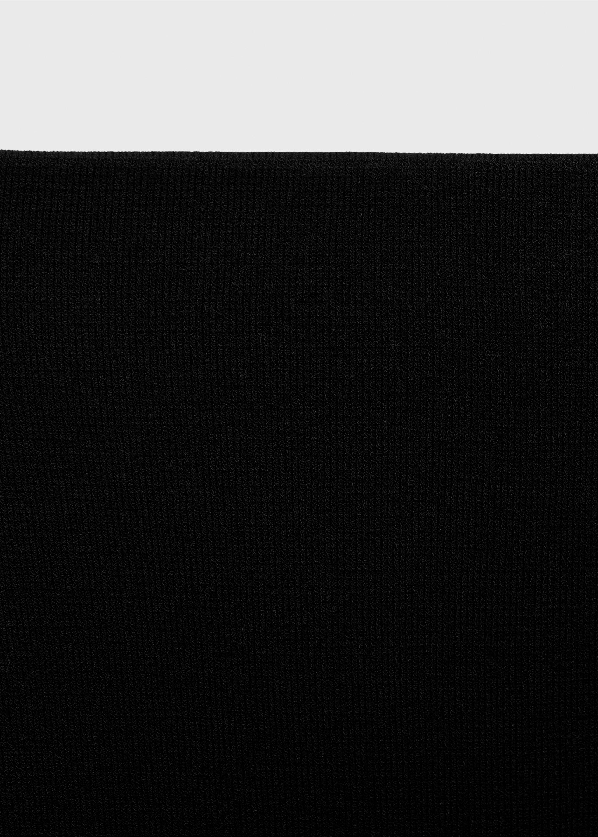 Flared knitted skirt - Details of the article 8, Black. Ref: 17095811-00.