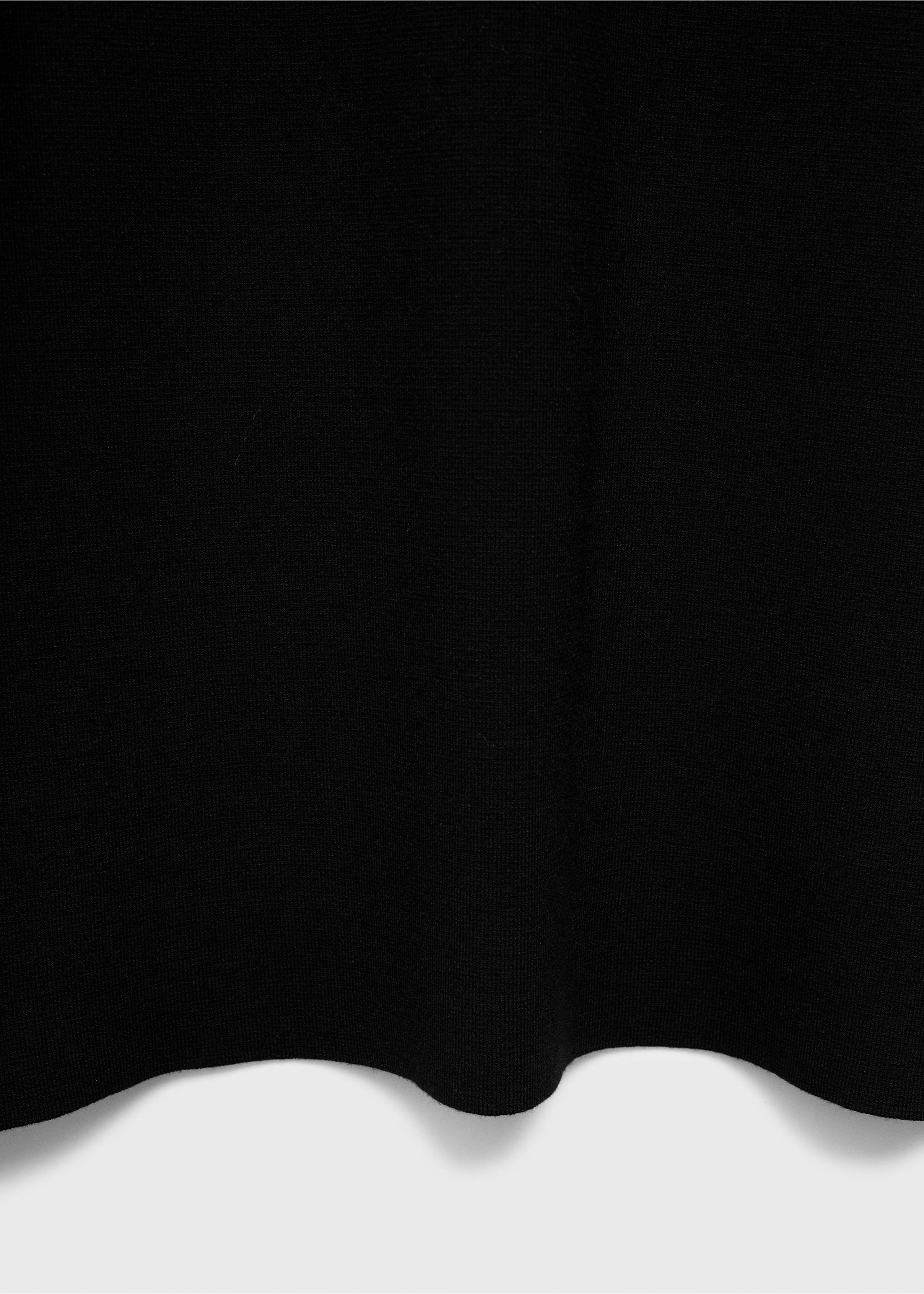 Flared knitted skirt - Details of the article 0, Black. Ref: 17095811-00.