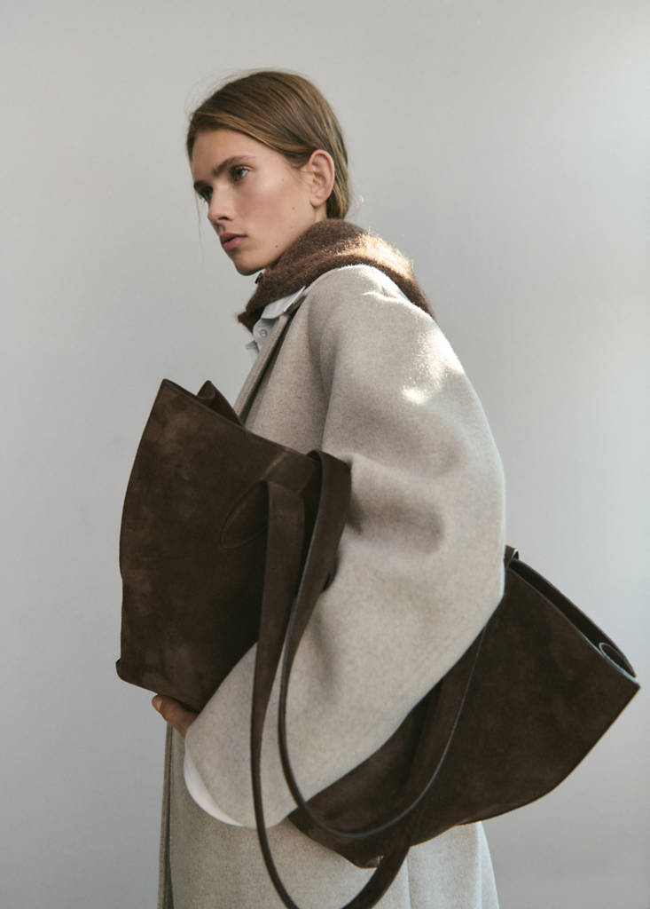 Double-breasted midi coat
